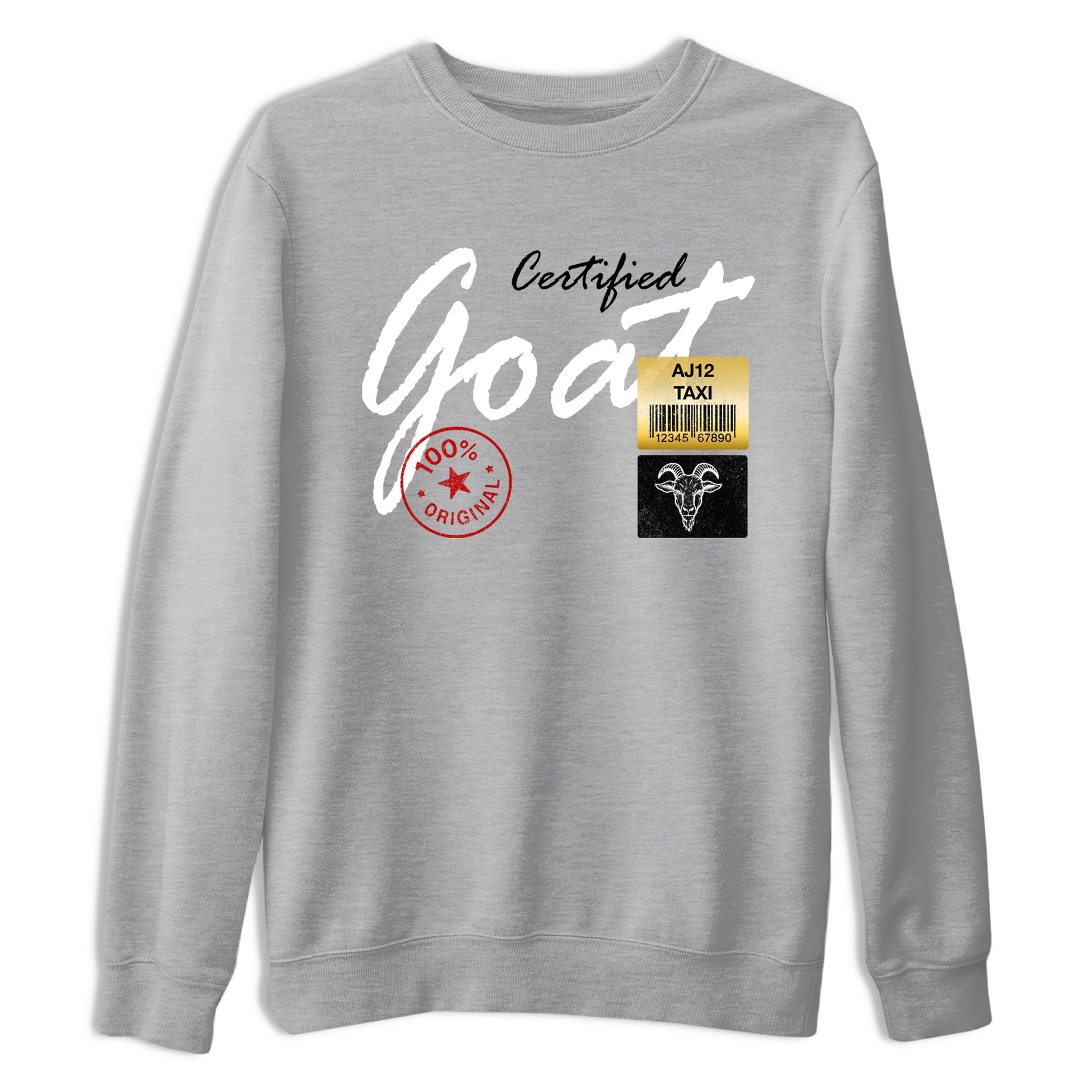 Sneaker match tees – Sneaker Tees To Match Air Jordan 12 Taxi Shoes – Certified Goat Tee Heather Grey 2