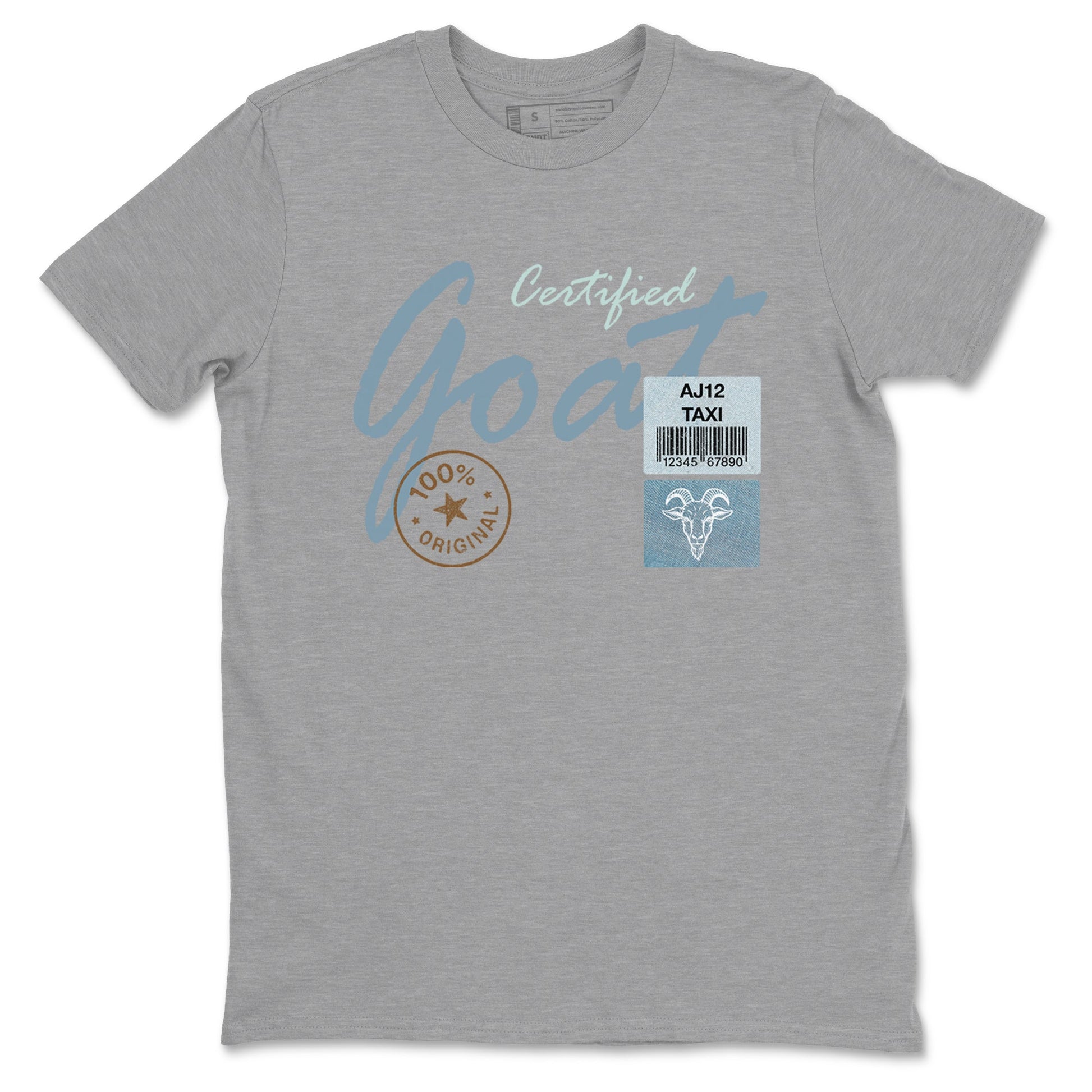 Sneaker match tees – Sneaker Tees To Match 4s Worn Blue Air Jordan 4 Denim Shoes – Certified Goat Tee Heather Grey 2