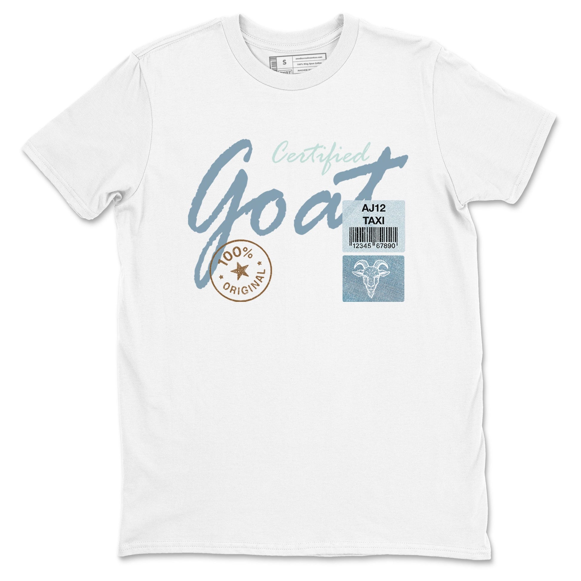 Sneaker match tees – Sneaker Tees To Match 4s Worn Blue Air Jordan 4 Denim Shoes – Certified Goat Tee White 2