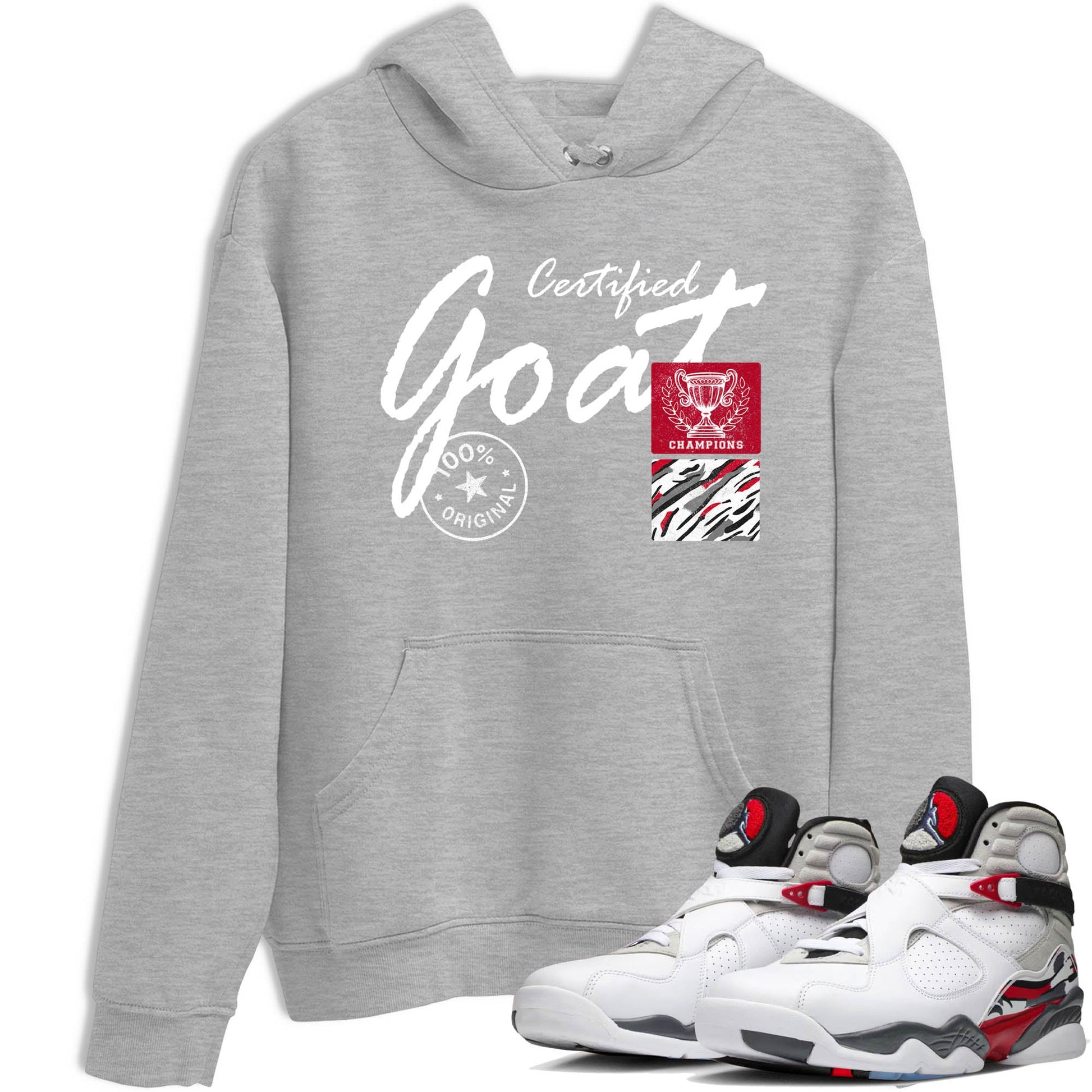 Sneaker Threads – Sneaker Tees To Match Air Jordan 8 Bunny – Certified Goat Graphic Tee Heather Grey 1. Perfect for Jordan releases 2025 colorways.