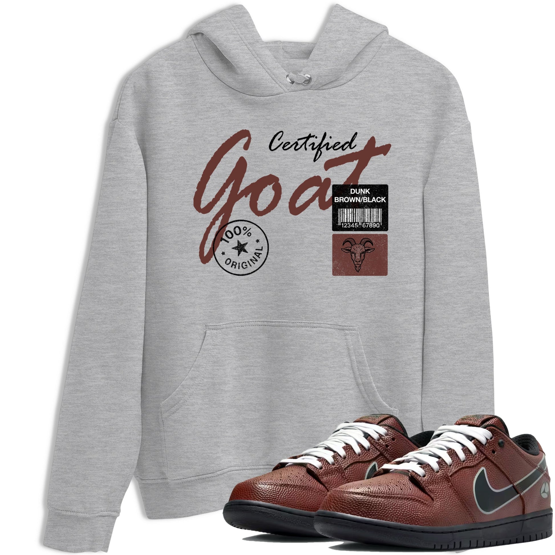 Sneaker match tees – Sneaker Tees To Match Dunk Low Football Shoes – Certified Goat Tee Heather Grey 1