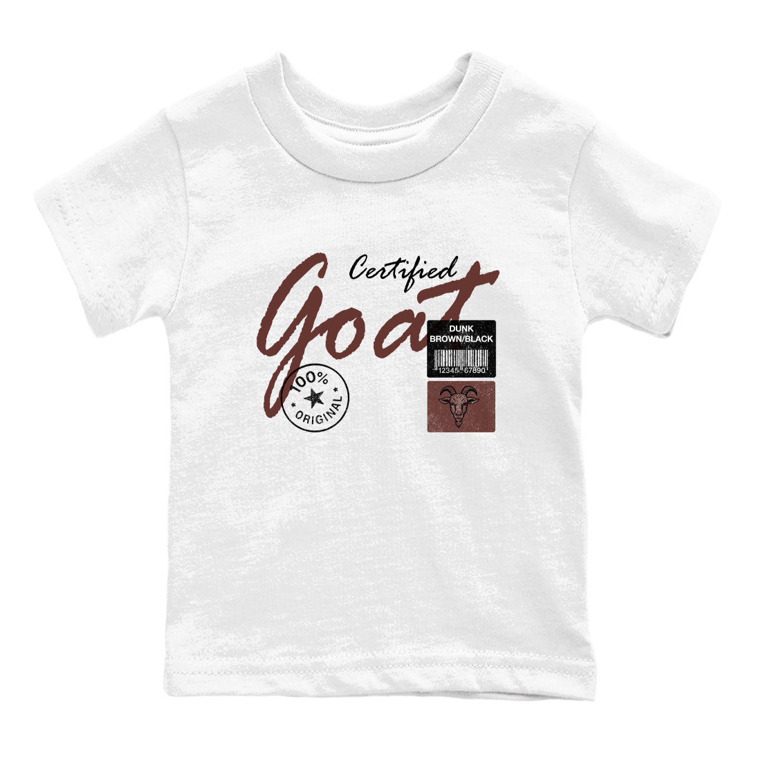 Sneaker match tees – Sneaker Tees To Match Dunk Low Football Shoes – Certified Goat Kids T-Shirt White 2