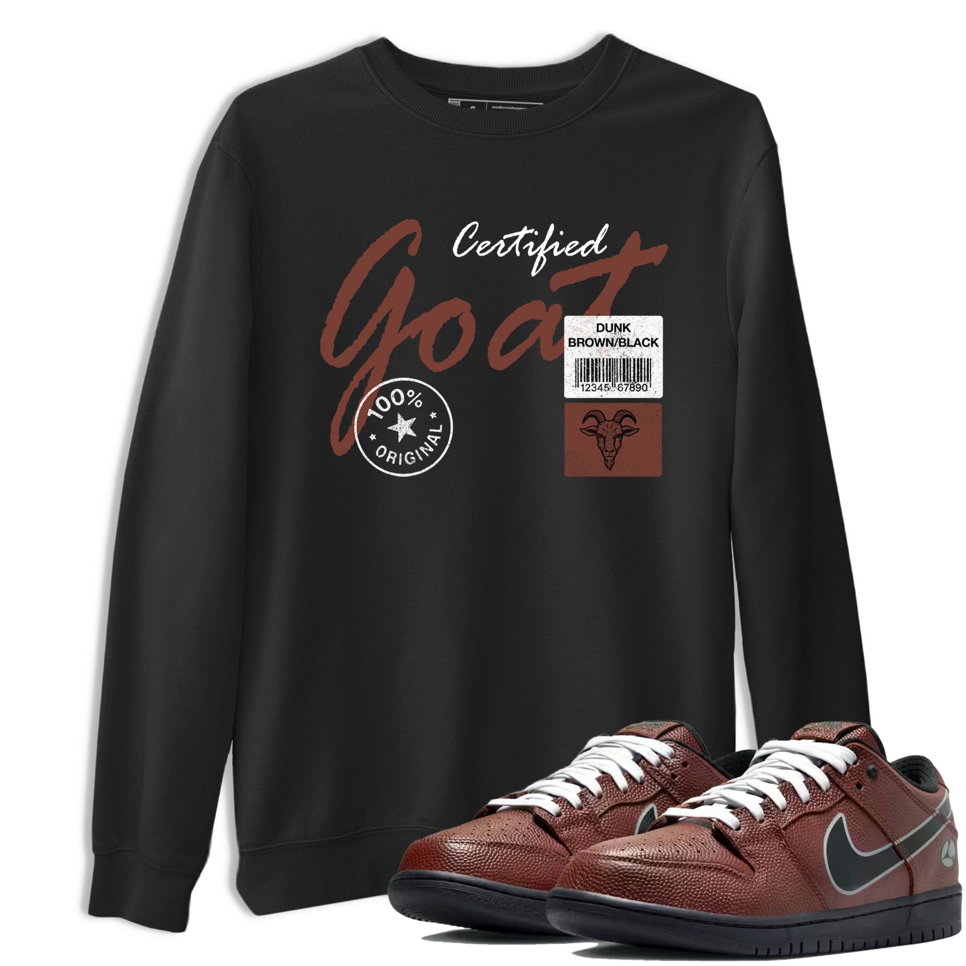 Sneaker match tees – Sneaker Tees To Match Dunk Low Football Shoes – Certified Goat Tee Black 1