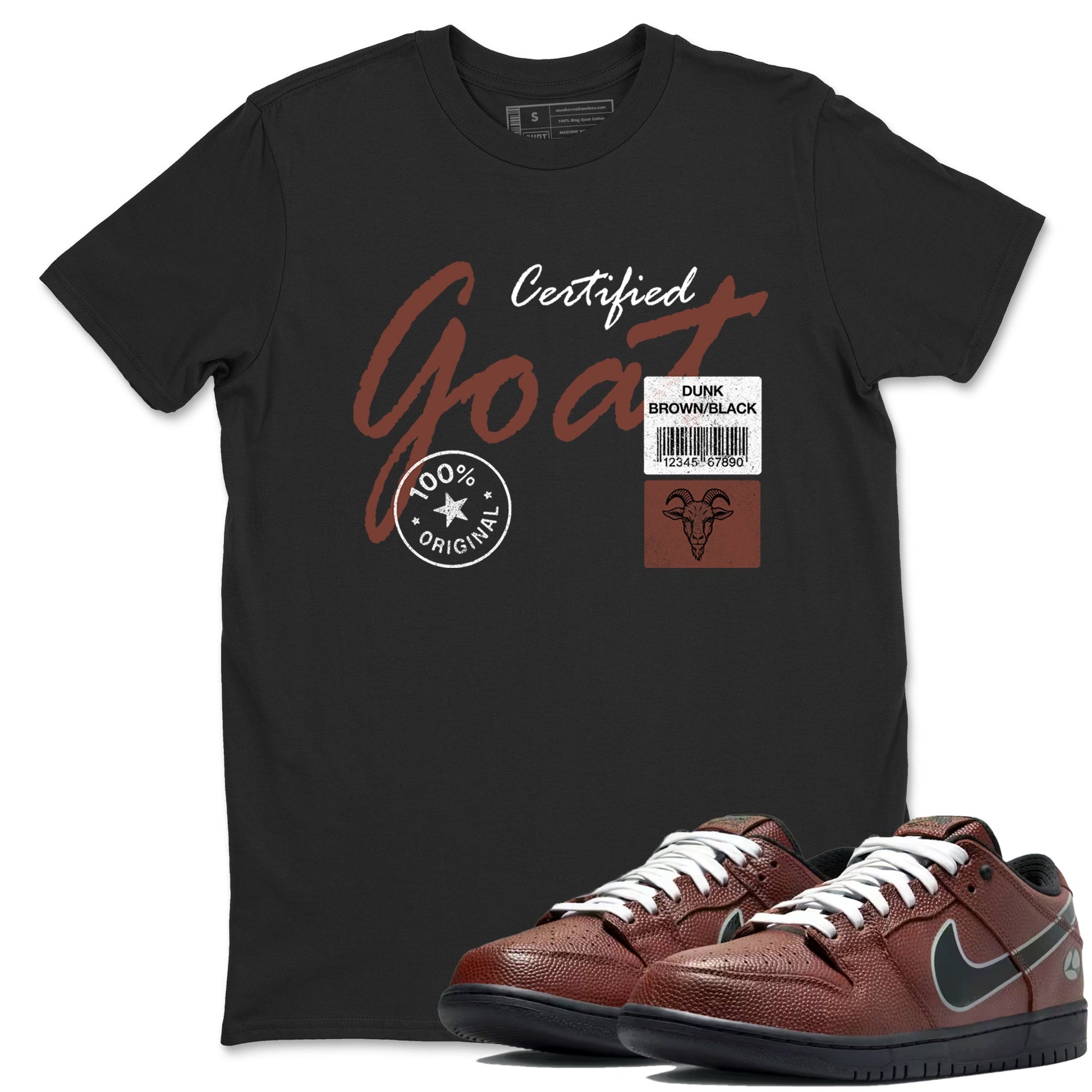 Sneaker match tees – Sneaker Tees To Match Dunk Low Football Shoes – Certified Goat Tee Black 1