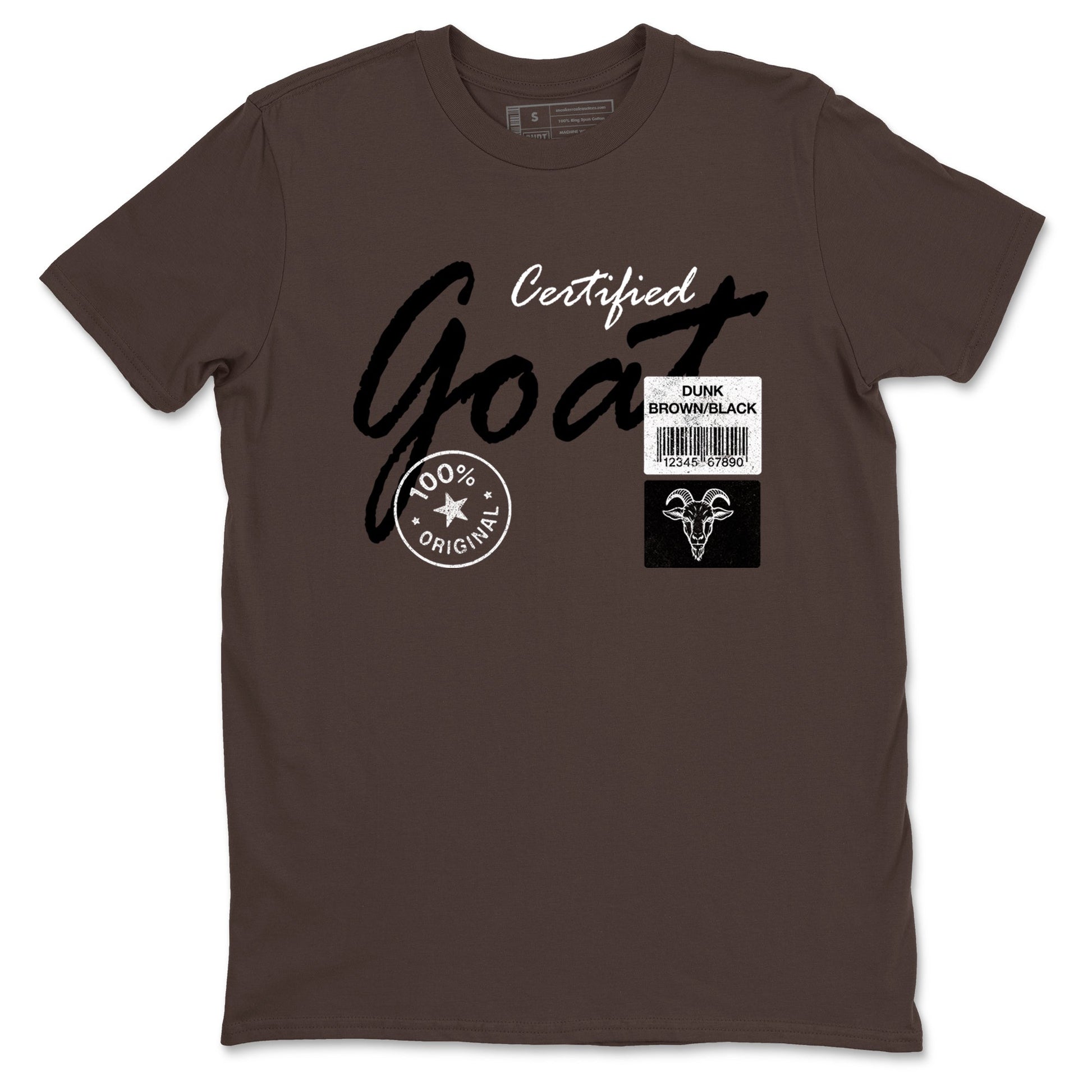 Sneaker match tees – Sneaker Tees To Match Dunk Low Football Shoes – Certified Goat Tee Dark Chocolate 2