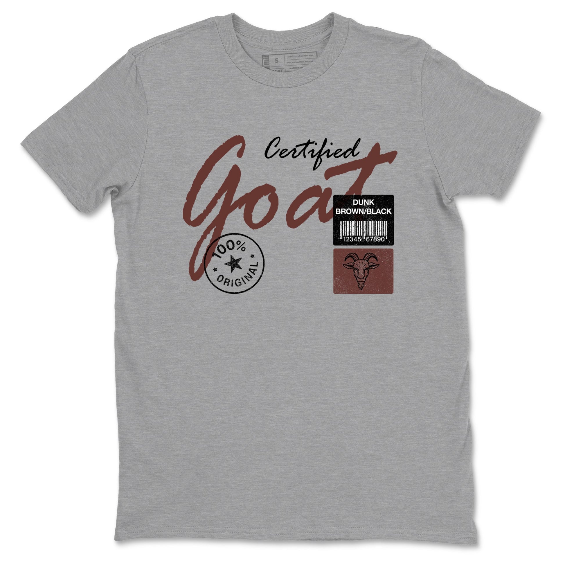Sneaker match tees – Sneaker Tees To Match Dunk Low Football Shoes – Certified Goat Tee Heather Grey 2