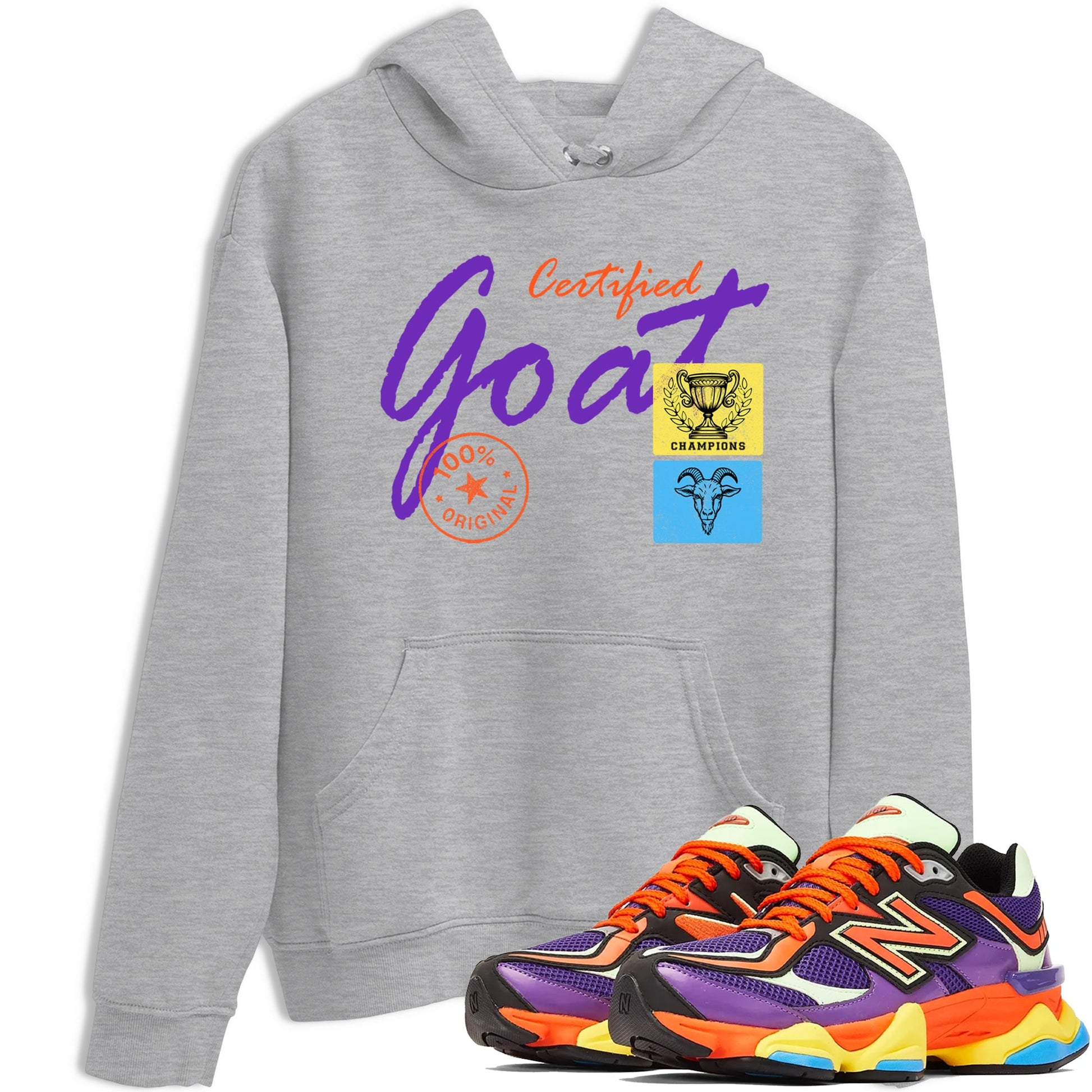 Sneaker Threads – Sneaker Tees To Match New Balance 9060 Prism Purple – Certified Goat Graphic Tee Heather Grey 1. Perfect for Jordan releases 2025 colorways.