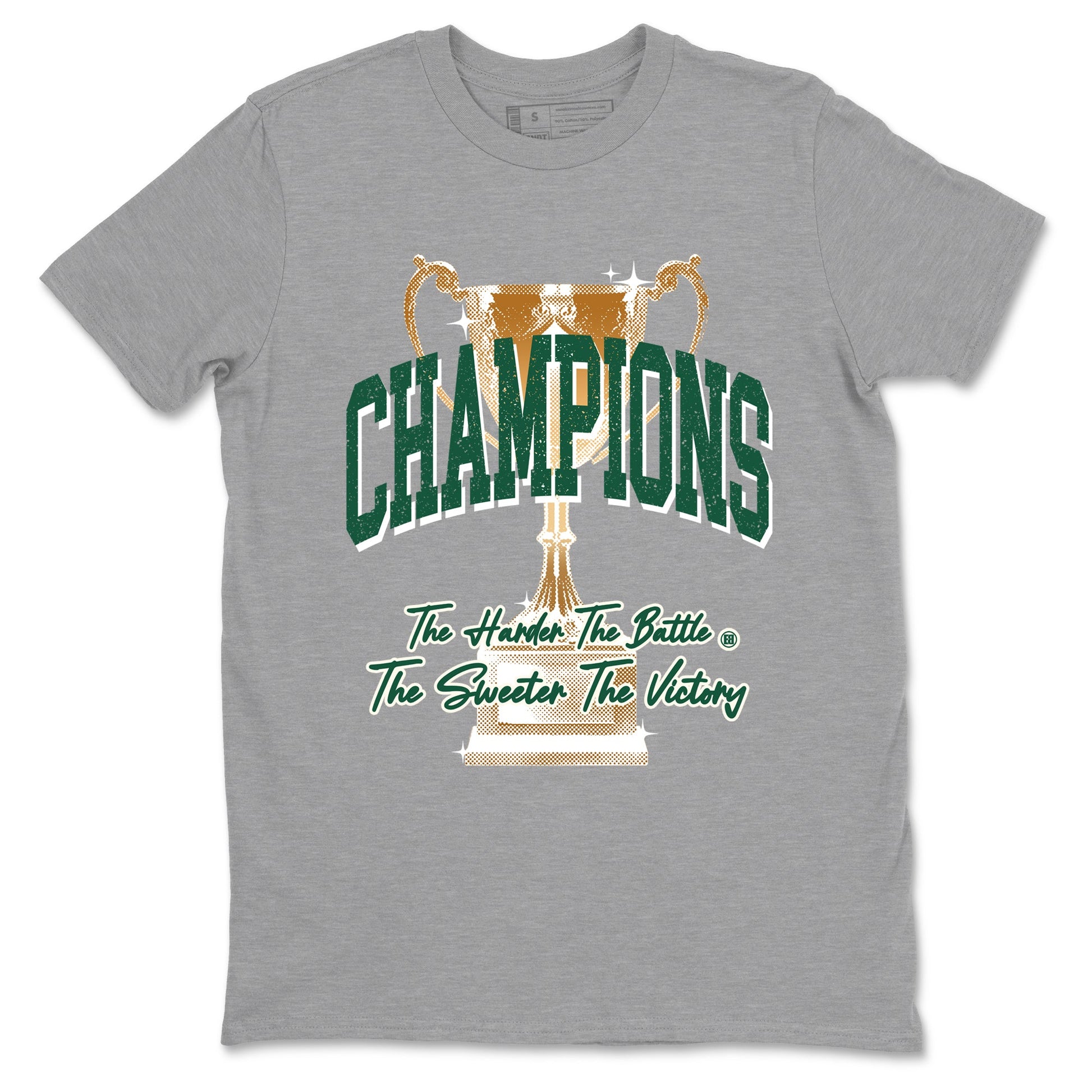 Sneaker Threads – Sneaker Tees To Match Air Jordan 1 Pro Green – Champions Trophy Graphic Tee Heather Grey 2. Perfect for Jordan releases 2025 colorways.