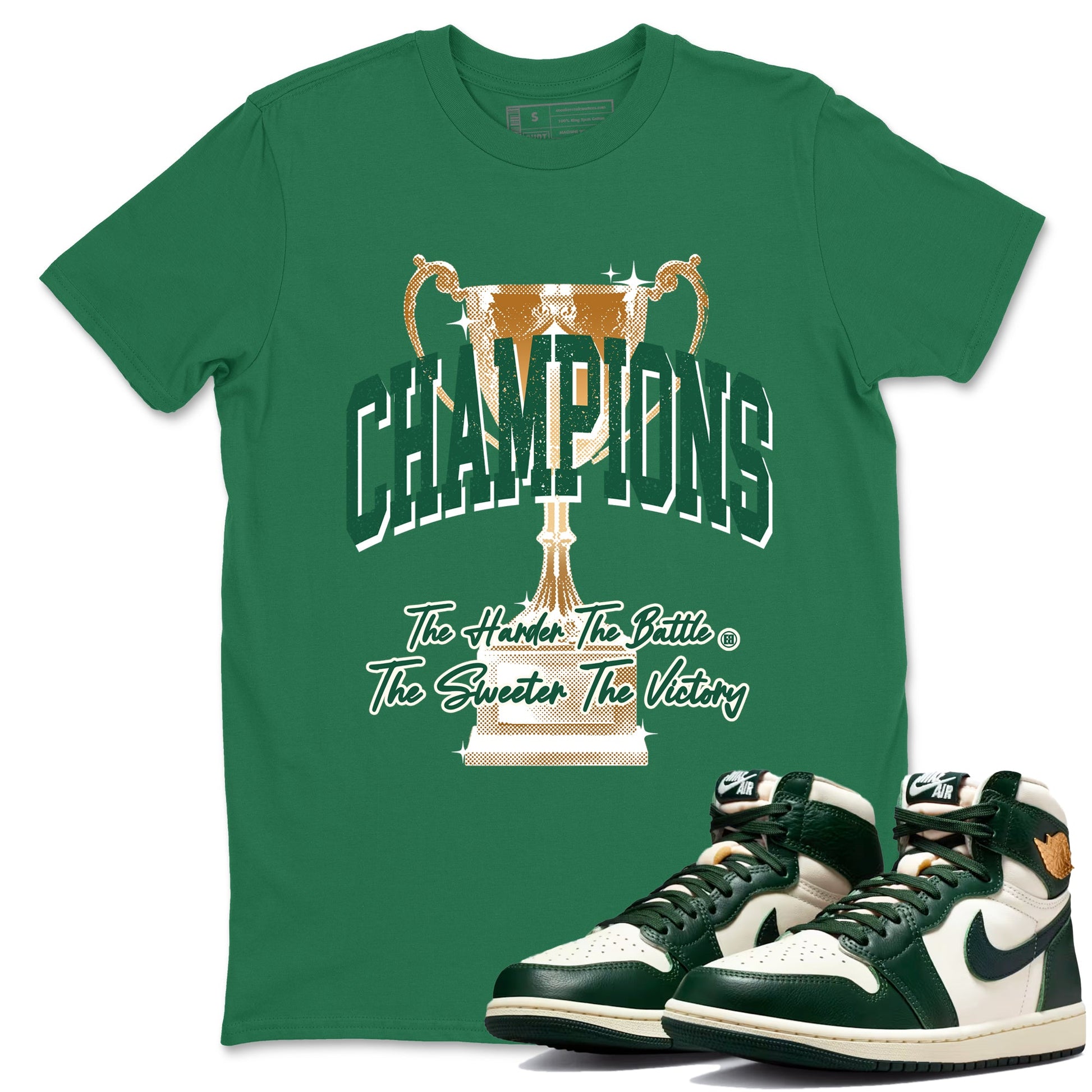 Sneaker Threads – Sneaker Tees To Match Air Jordan 1 Pro Green – Champions Trophy Graphic Tee Kelly Green 1. Perfect for Jordan releases 2025 colorways.