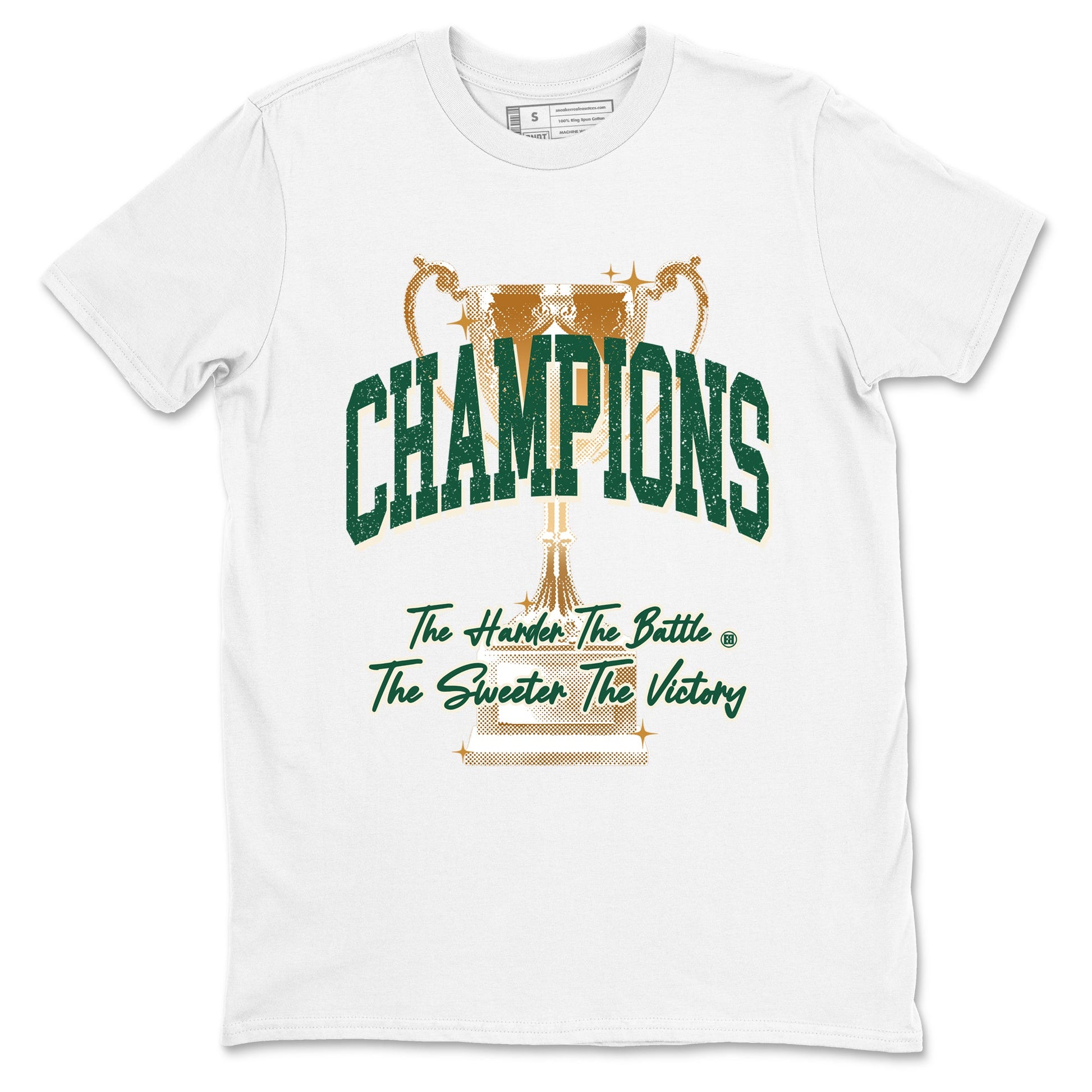 Sneaker Threads – Sneaker Tees To Match Air Jordan 1 Pro Green – Champions Trophy Graphic Tee White 2. Perfect for Jordan releases 2025 colorways.