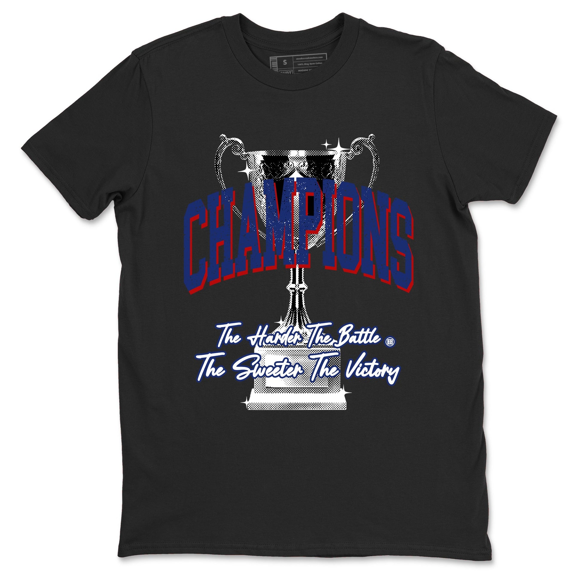 1s Rare Air shirts to match jordans Champions Trophy sneaker match tees Air Jordan 1 High OG Rare Air Deep Royal Blue match shoes to clothes SNRT Sneaker Tees unisex cotton Black 2 shirts