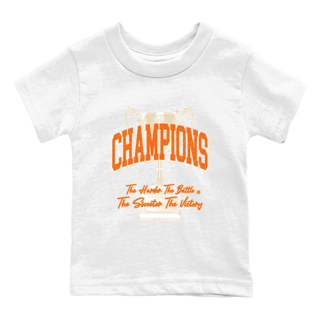 Champions Trophy baby and kids t-shirt crafted for little sneakerheads to shine with the Air Jordan 3 Starfish sneakers, displayed in White 2.