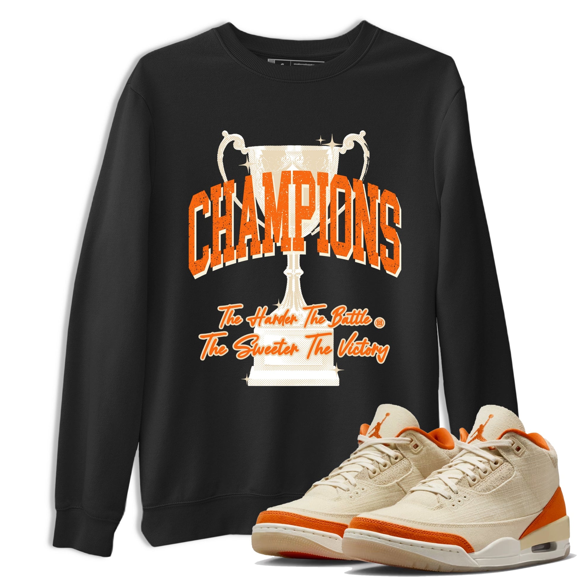 Champions Trophy sneaker match t-shirt styled to complete your fit with the Air Jordan 3 Starfish sneakers, shown in Black 1.