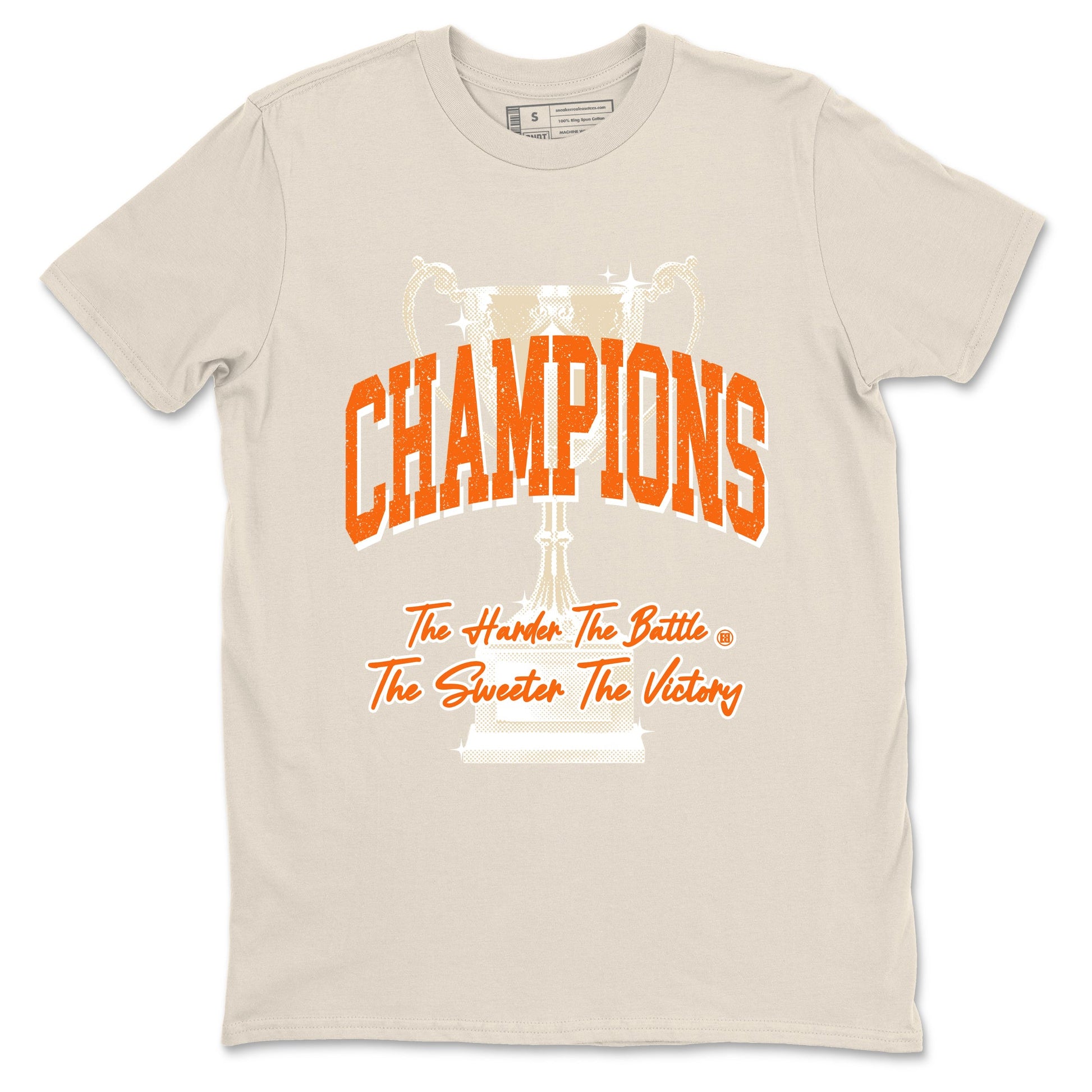 Champions Trophy sneaker match t-shirt styled to complete your fit with the Air Jordan 3 Starfish sneakers, shown in Natural 2.