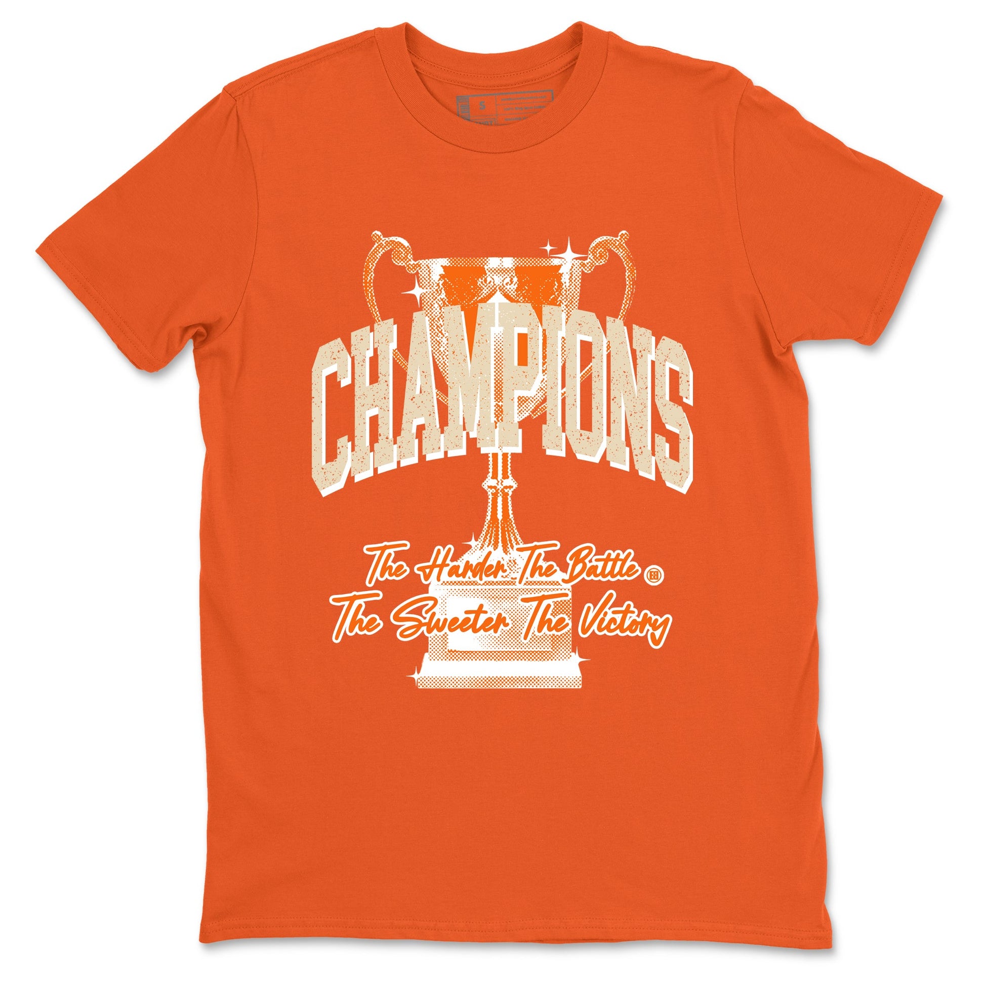 Champions Trophy sneaker match t-shirt styled to complete your fit with the Air Jordan 3 Starfish sneakers, shown in Orange 2.