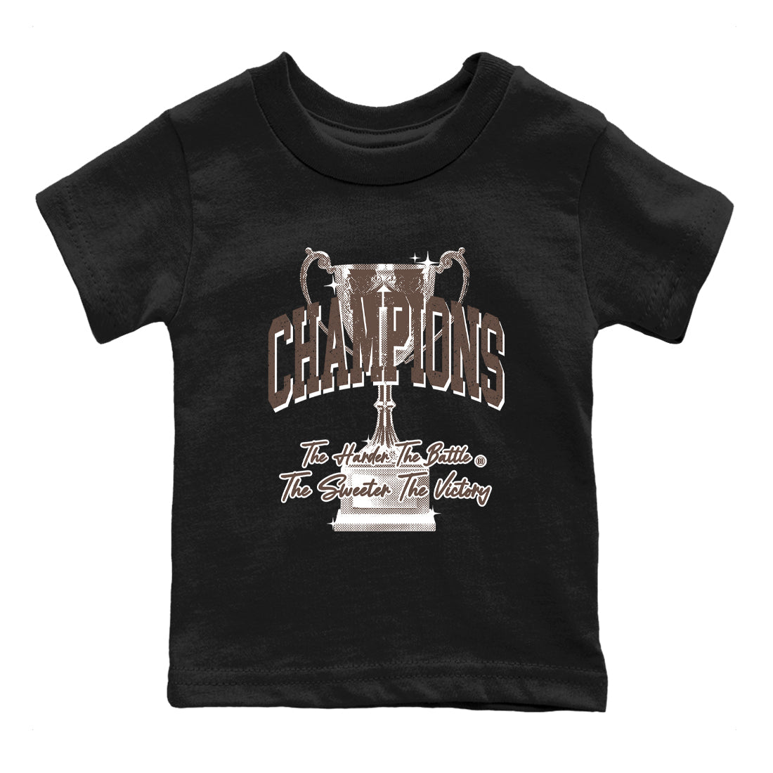 Sneaker match tees – Sneaker Tees To Match Air Jordan 4 Cave Stone Shoes – Champions Trophy Kids T-Shirt Black 2