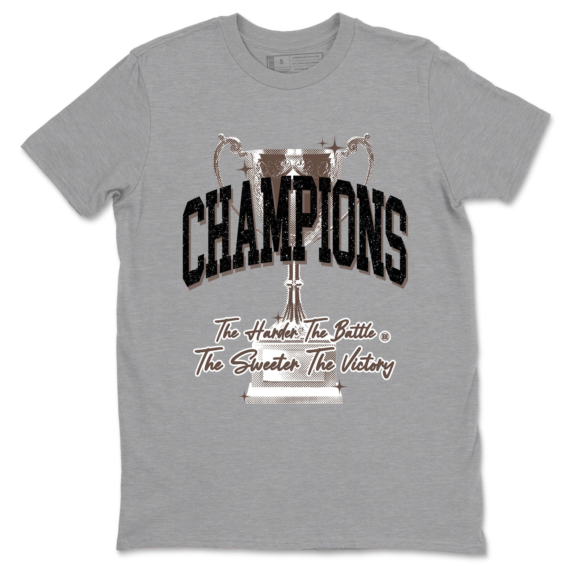 Sneaker match tees – Sneaker Tees To Match Air Jordan 4 Cave Stone Shoes – Champions Trophy Tee Heather Grey 2
