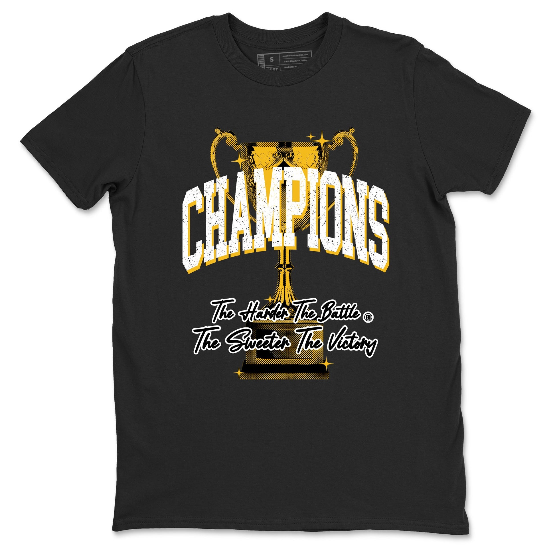 Champions Trophy sneaker match tees styled to complete your fit with the Air Jordan 5 Tokyo sneakers, shown in Black 2.