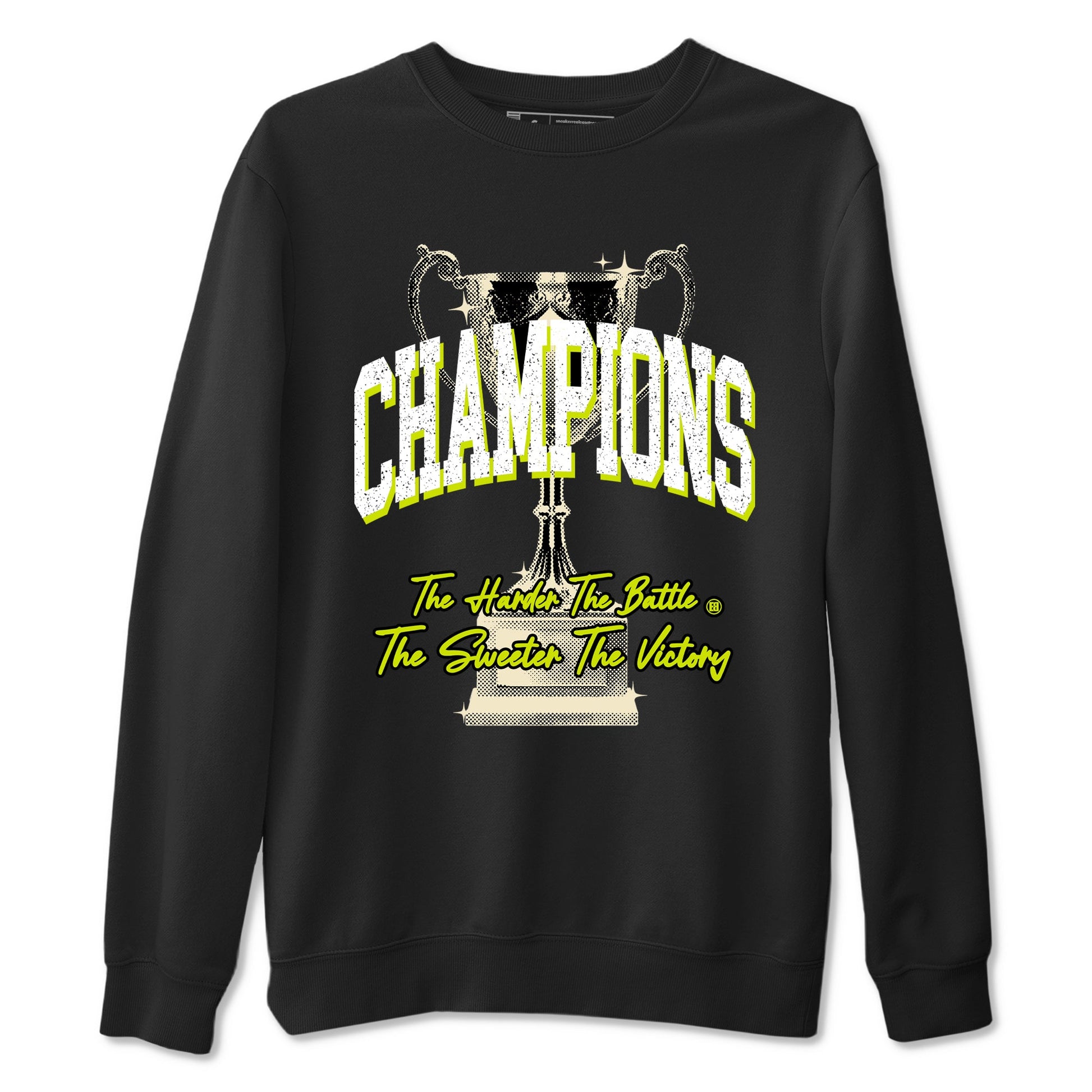 Champions Trophy sneaker match t-shirt styled to complete your fit with the Jordan Jumpman Jack Travis Scott Bright Cactus sneakers, shown in Black 2.