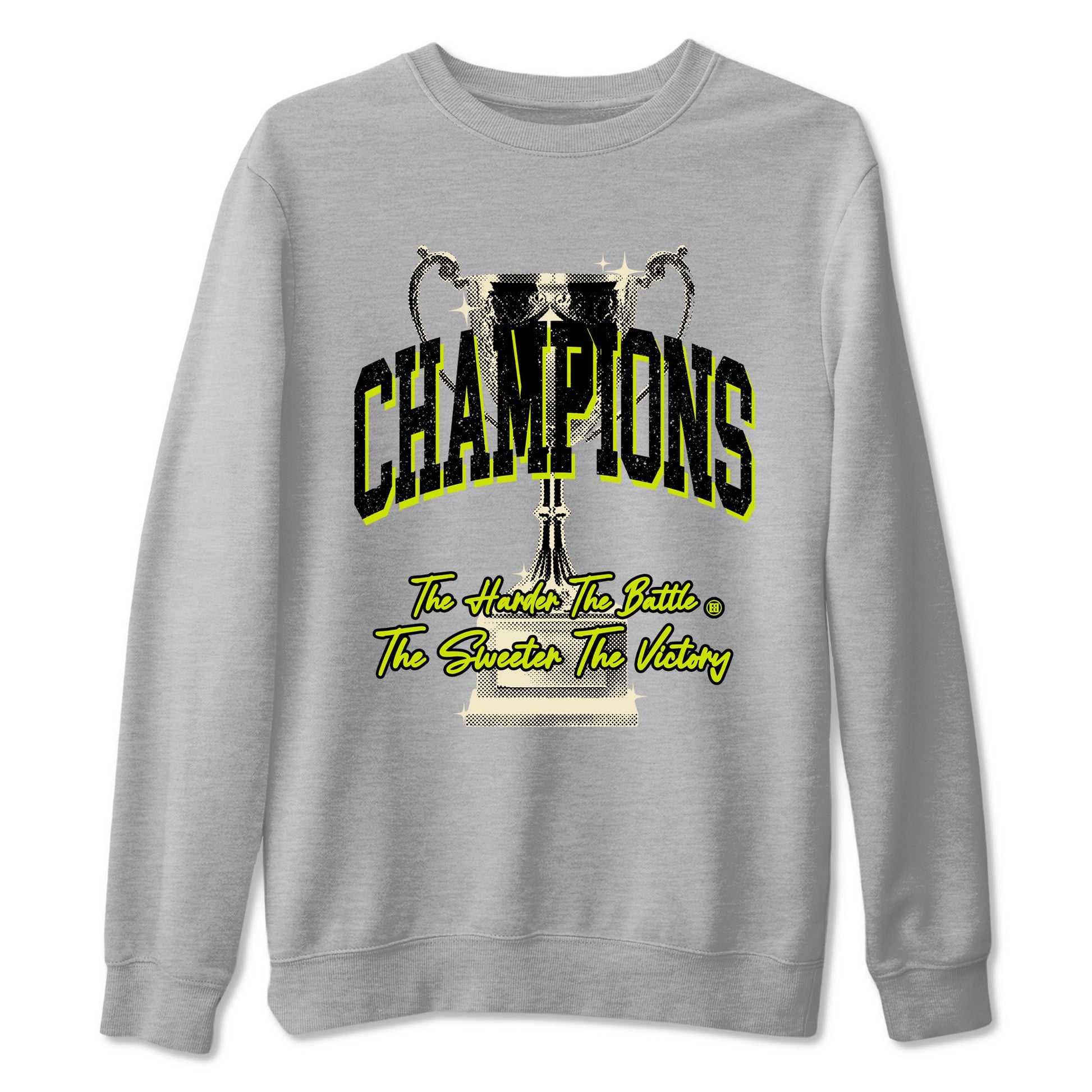 Champions Trophy sneaker match t-shirt styled to complete your fit with the Jordan Jumpman Jack Travis Scott Bright Cactus sneakers, shown in Heather Grey 2.
