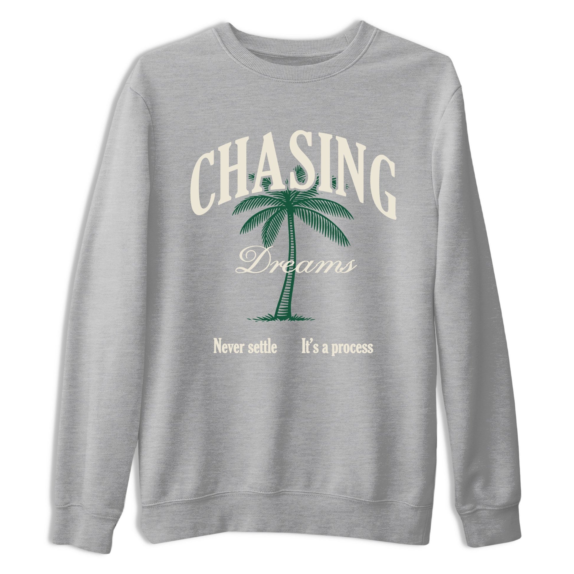 Sneaker Threads – Sneaker Tees To Match Air Jordan 1 Pro Green – Chasing Dreams Graphic Tee Heather Grey 2. Perfect for Jordan releases 2025 colorways.