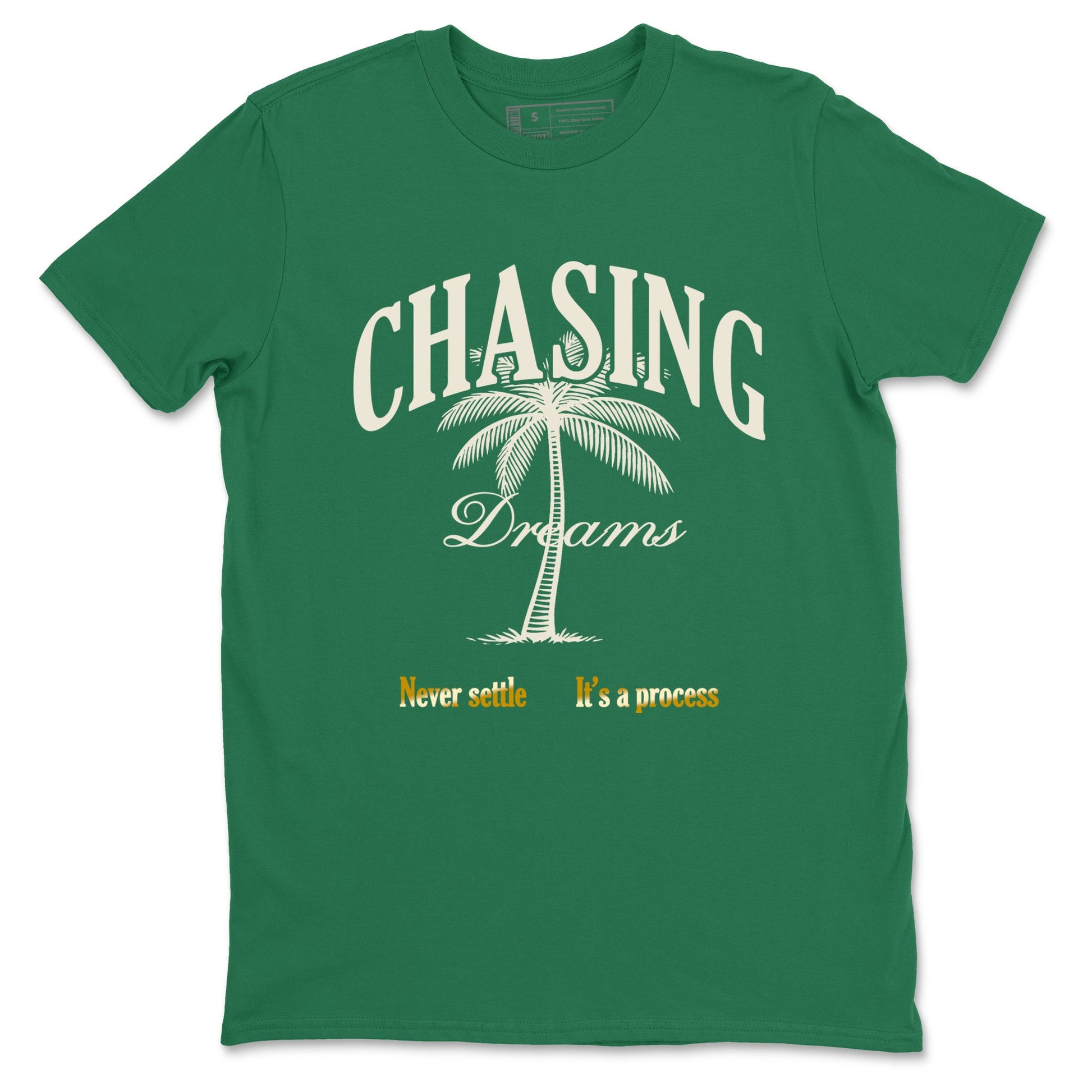 Sneaker Threads – Sneaker Tees To Match Air Jordan 1 Pro Green – Chasing Dreams Graphic Tee Kelly Green 2. Perfect for Jordan releases 2025 colorways.