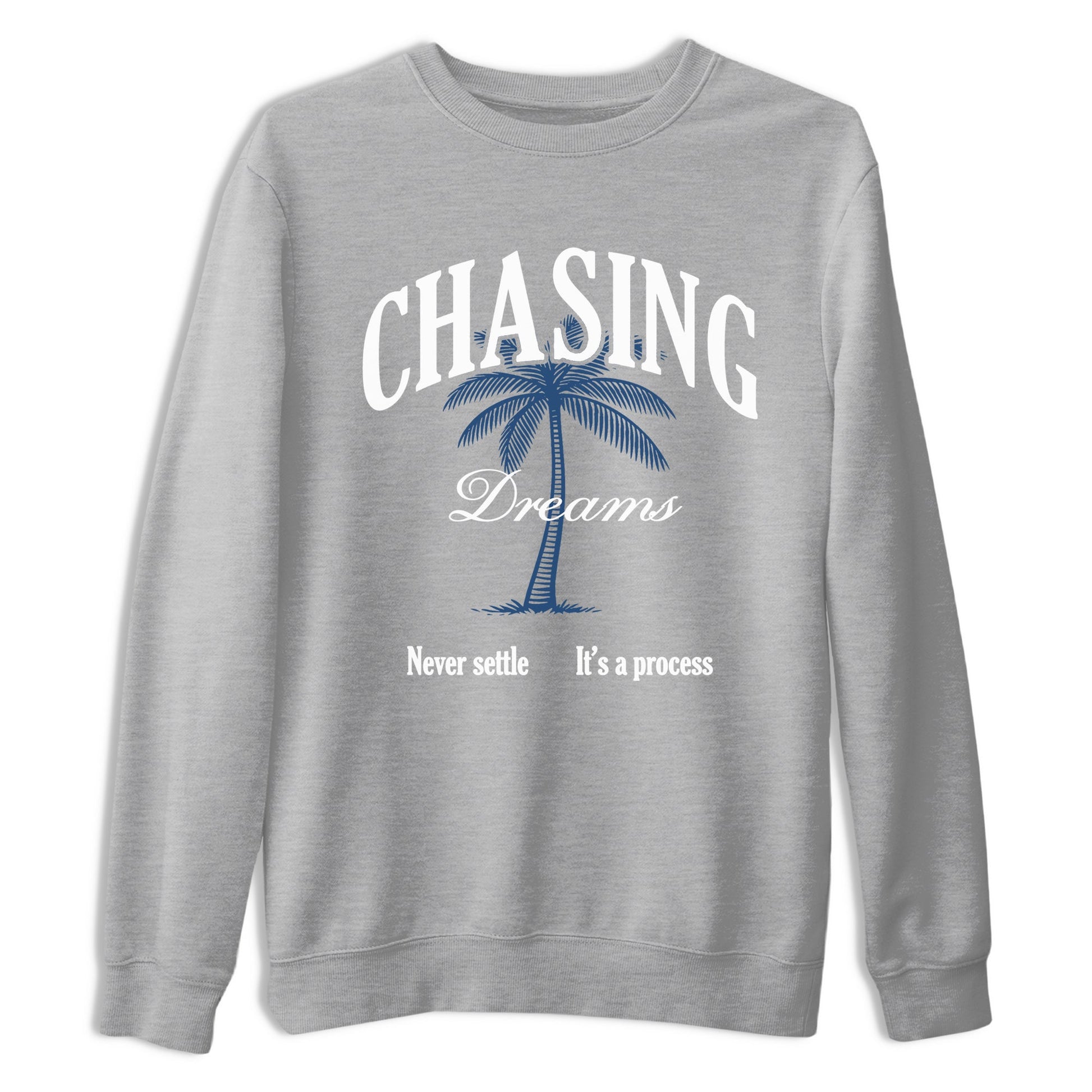 Sneaker match tees – Sneaker Tees To Match Air Jordan 12 French Blue Shoes – Chasing Dreams Tee Heather Grey 2