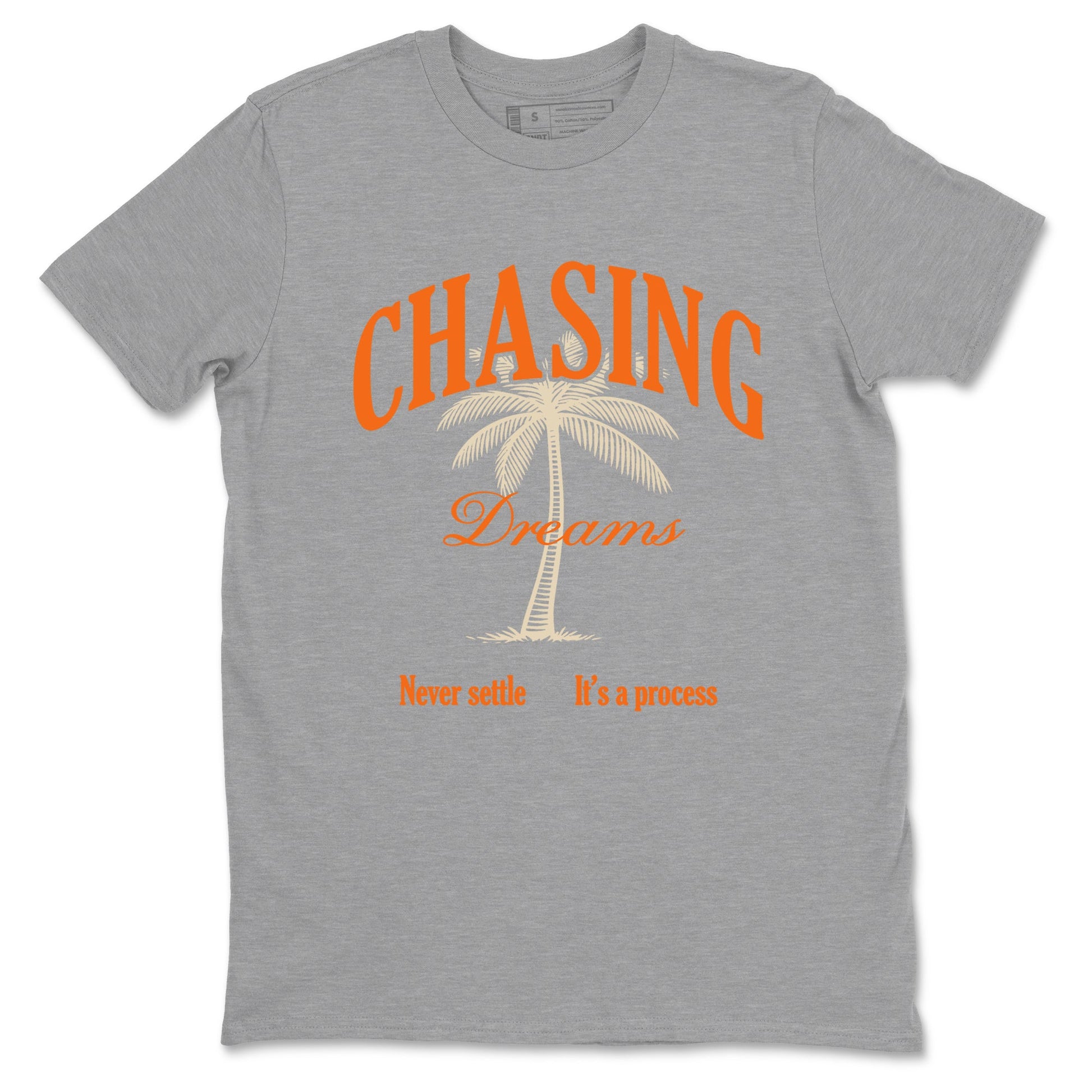 Chasing Dreams sneaker match t-shirt styled to complete your fit with the Air Jordan 3 Starfish sneakers, shown in Heather Grey 2.