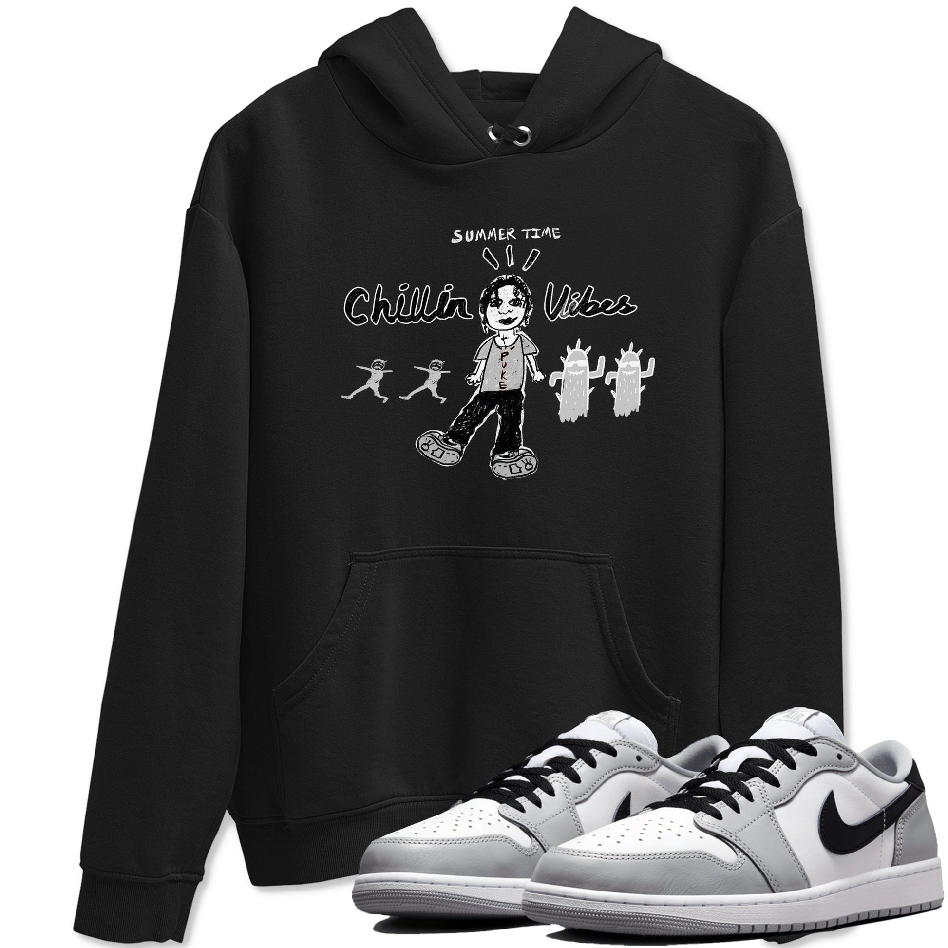 1s Wolf Grey shirts to match jordans Chillin Vibes sneaker match tees Air Jordan 1 Wolf Grey SNRT Sneaker Tees streetwear brand Black 1 unisex cotton tee