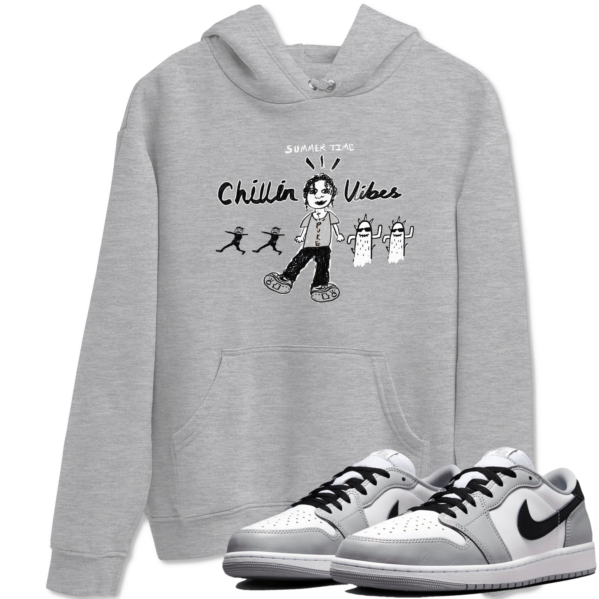 1s Wolf Grey shirts to match jordans Chillin Vibes sneaker match tees Air Jordan 1 Wolf Grey SNRT Sneaker Tees streetwear brand Heather Grey 1 unisex cotton tee