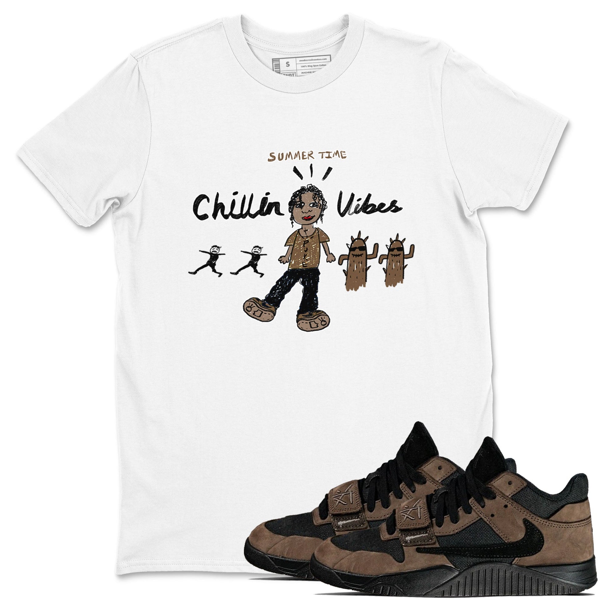 Jordan Jumpman Jack Travis Scott Dark Mocha shirts to match jordans Chillin Vibes sneaker match tees Jordan Jumpman Jack Travis Scott Dark Mocha SNRT Sneaker Release Tees unisex cotton White 1 crew neck shirts