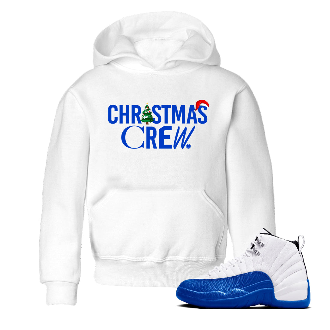 Christmas Crew SNRT Sneaker Tees Kids Air Jordan 12 Blueberry SNRT Sneaker T shirts