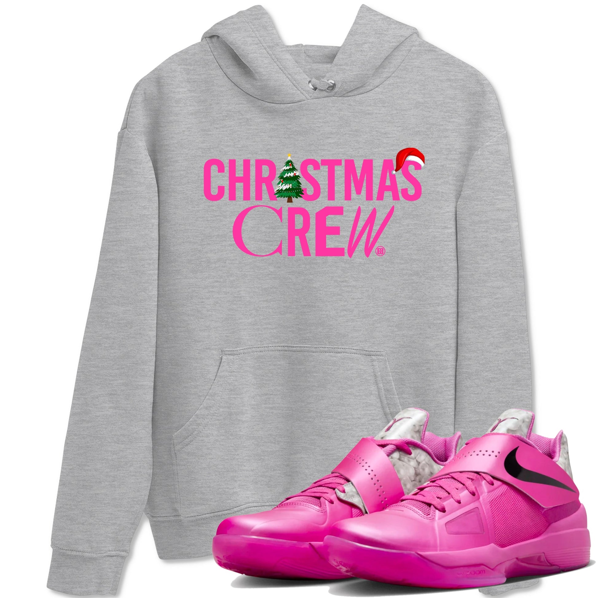 Nike KD 4 Retro Aunt Pearl shirts to match jordans Christmas Crew Holiday Christmas sneaker match tees Nike KD 4 Aunt Pearl match shoes to clothes SNRT Sneaker Tees unisex cotton Heather Grey 1 shirts