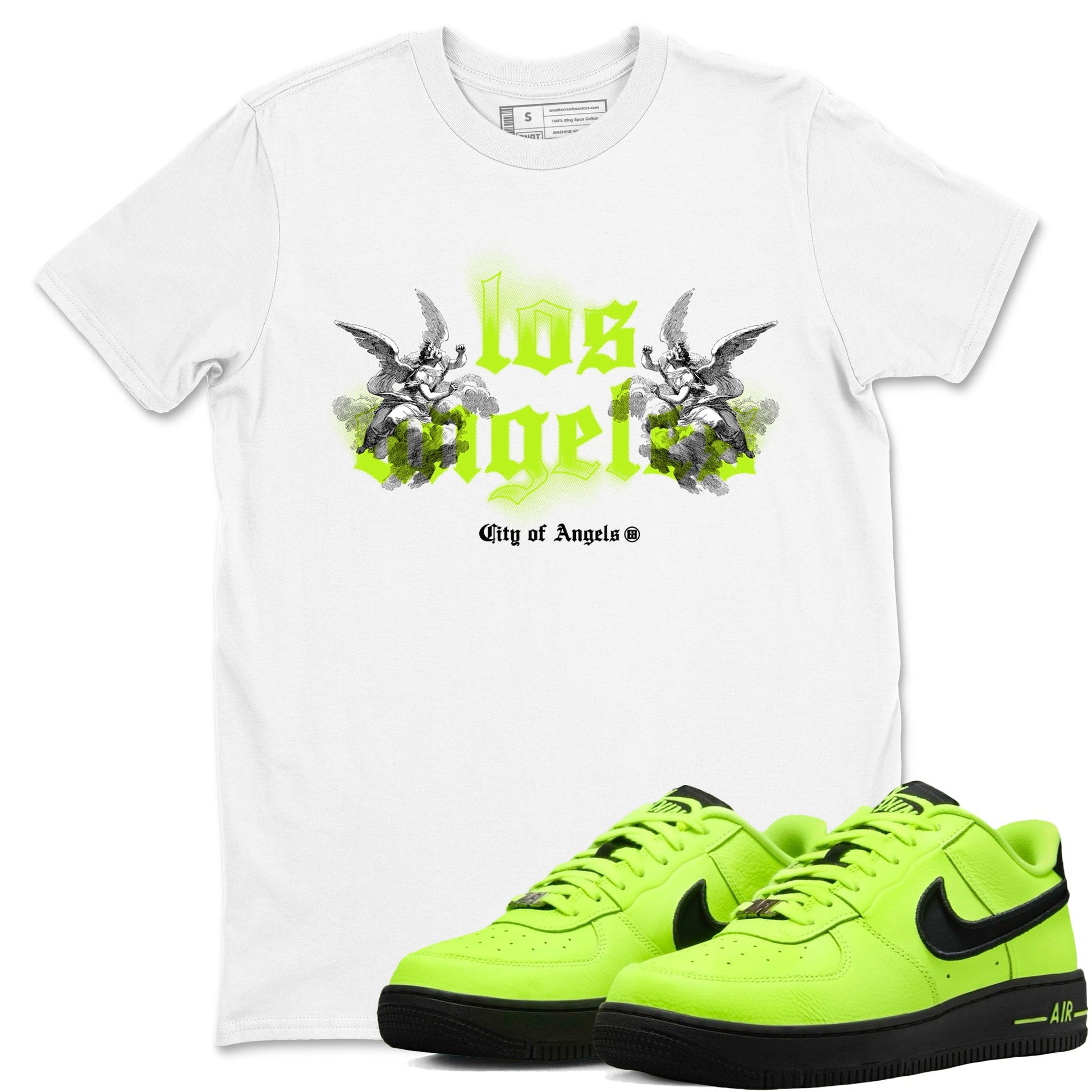 AF 1 Volt shirts to match jordans City Of Angeles sneaker match tees Air Force 1 Low Dance Volt match shoes to clothes SNRT Sneaker Tees unisex cotton White 1 shirts
