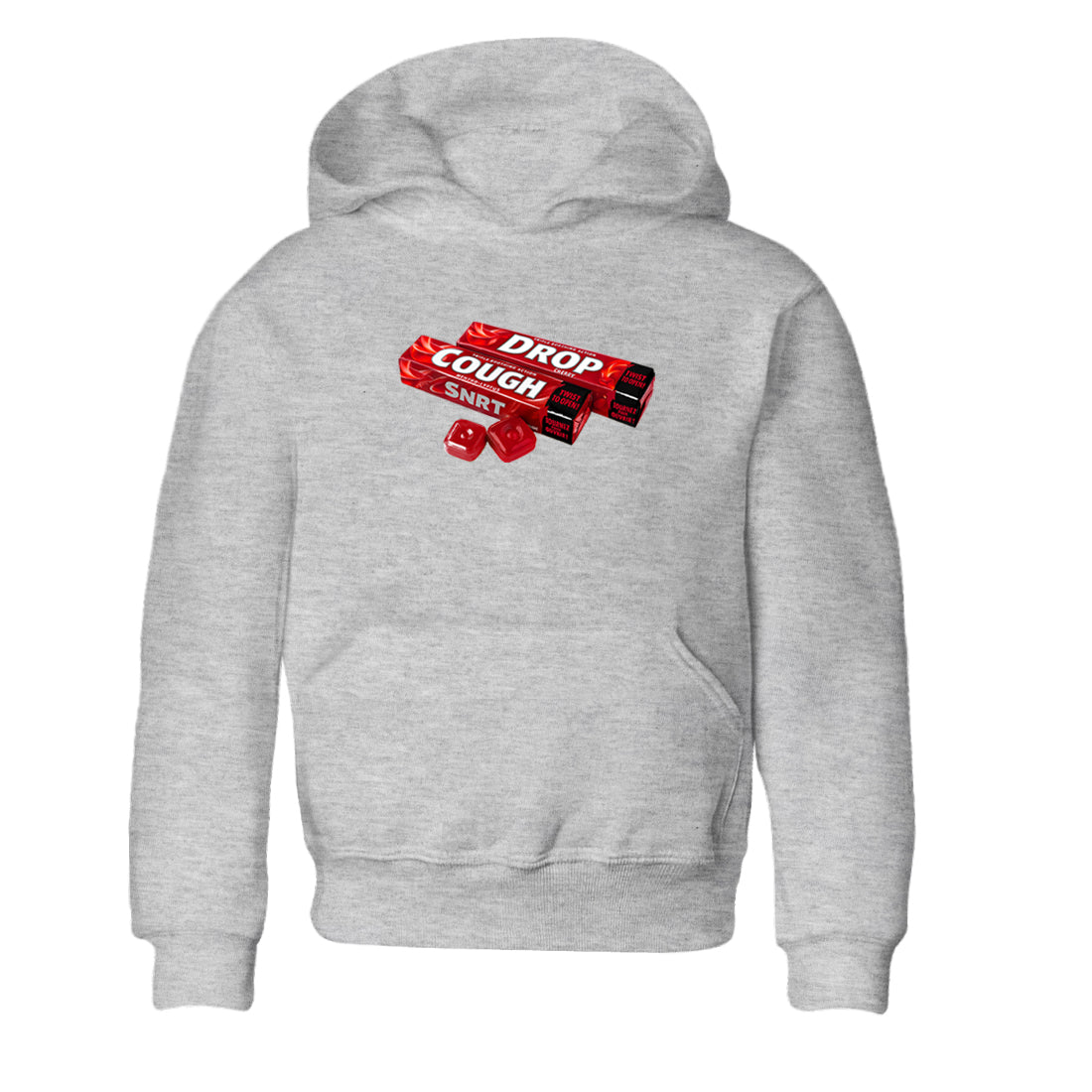 Sneaker match tees – Sneaker Tees To Match Air Foamposite Cough Drop Shoes – Cough Drop Kids T-Shirt Heather Grey 2