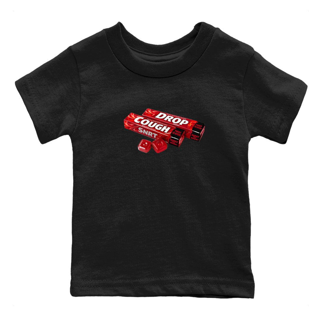 Sneaker match tees – Sneaker Tees To Match Air Foamposite Cough Drop Shoes – Cough Drop Kids T-Shirt Black 2