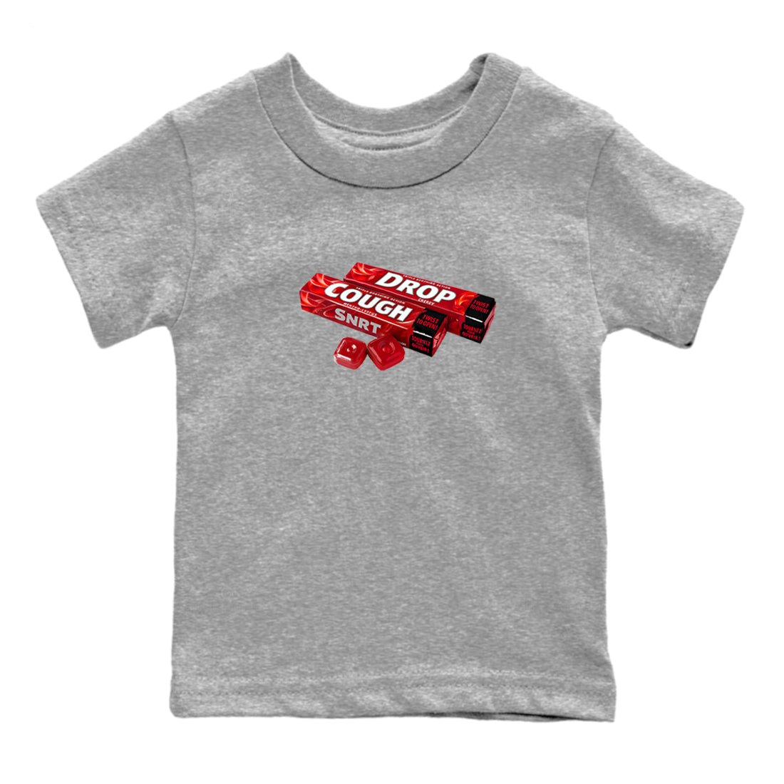 Sneaker match tees – Sneaker Tees To Match Air Foamposite Cough Drop Shoes – Cough Drop Kids T-Shirt Heather Grey 2