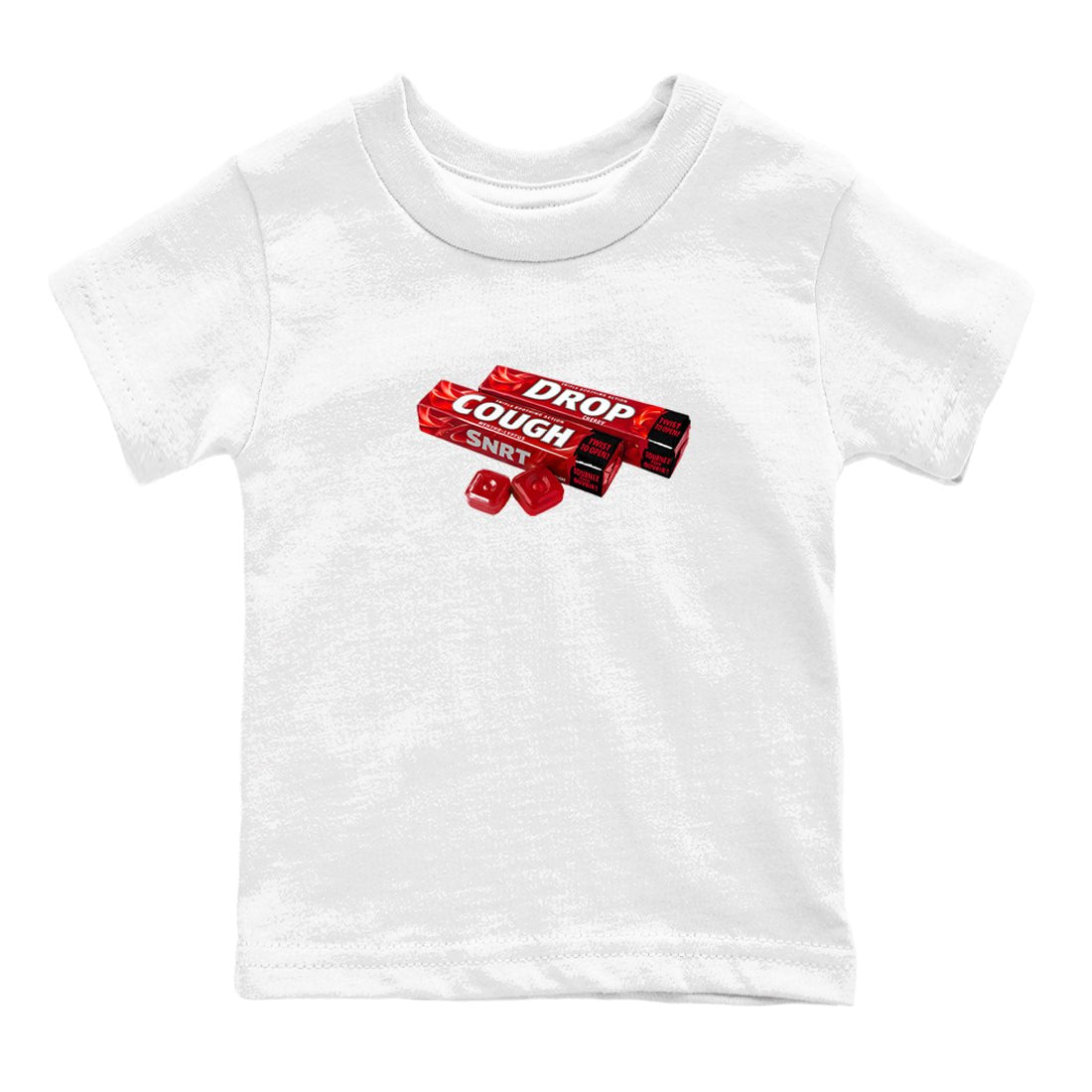 Sneaker match tees – Sneaker Tees To Match Air Foamposite Cough Drop Shoes – Cough Drop Kids T-Shirt White 2