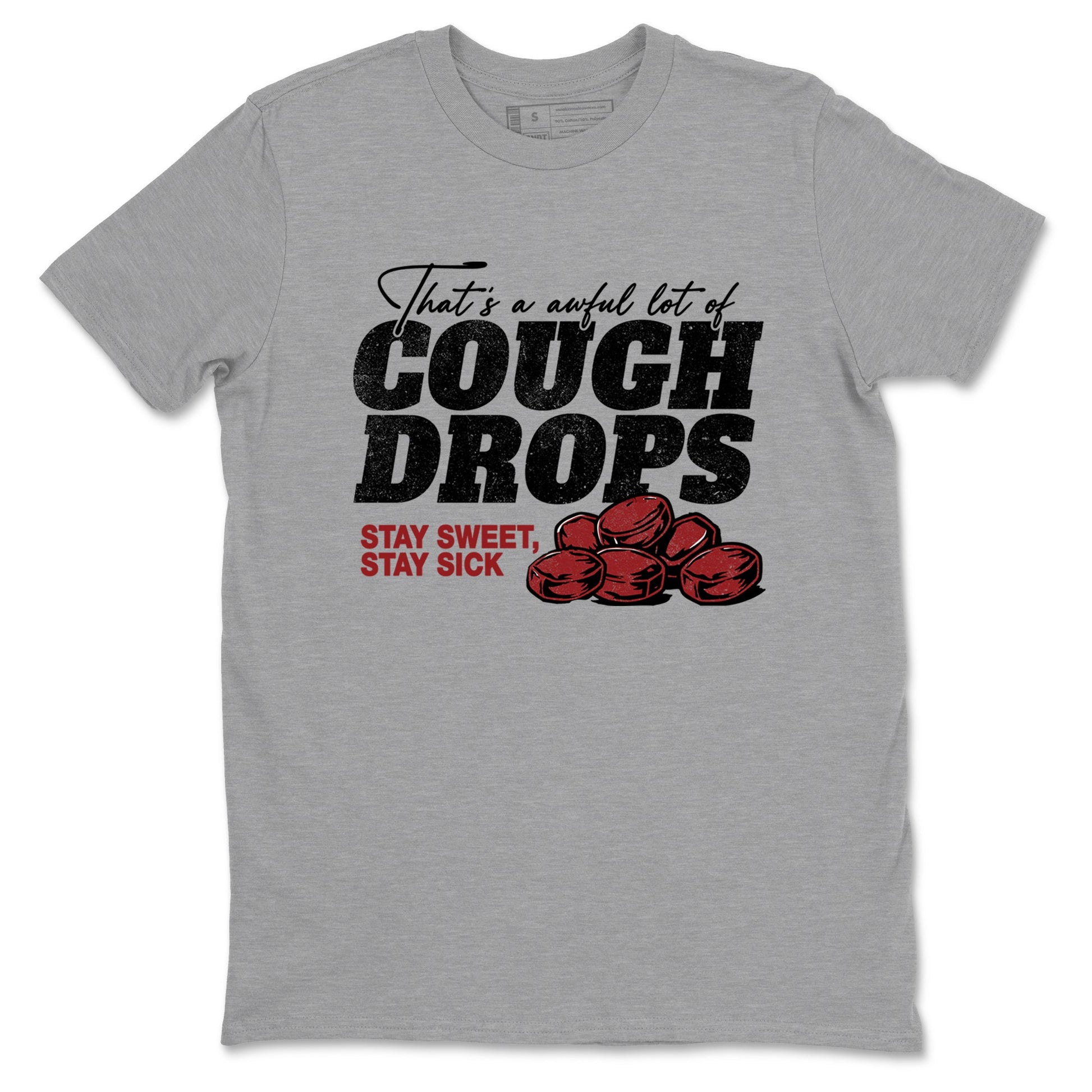 Sneaker match tees – Sneaker Tees To Match Air Foamposite Cough Drop Shoes – Cough Drops Tee Heather Grey 2
