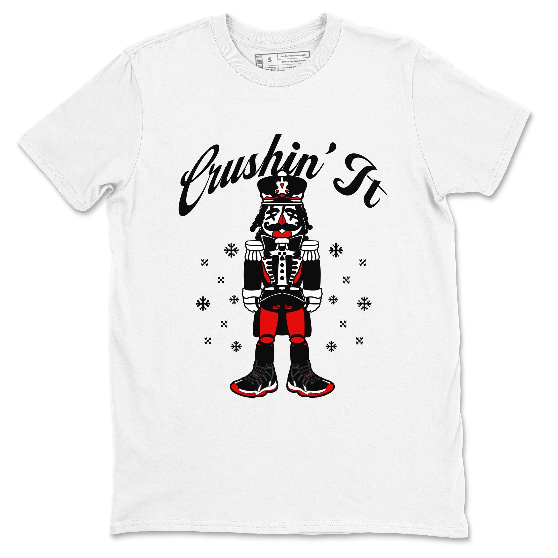 11s Bred Velvet shirts to match jordans Crushin' It sneaker match tees Air Jordan 11 Retro Bred Velvet match shoes to clothes SNRT Sneaker Tees unisex cotton White 2 shirts
