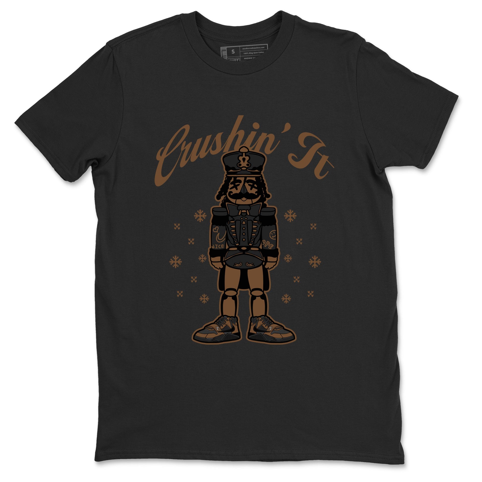 Jordan Jumpman Jack TR Travis Scott Dark Mocha shirts to match jordans Crushin' It sneaker match tees Jordan Jumpman Jack Travis Scott Dark Mocha match shoes to clothes SNRT Sneaker Tees unisex cotton Black 2 shirts