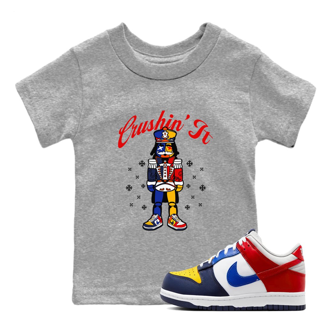 Dunk What The t shirts to match sneakers Crushin' It Christmas Tee Dunk Low CO.JP What The shirt SNRT Sneaker Tees Youth Baby Heather Grey 1 tee