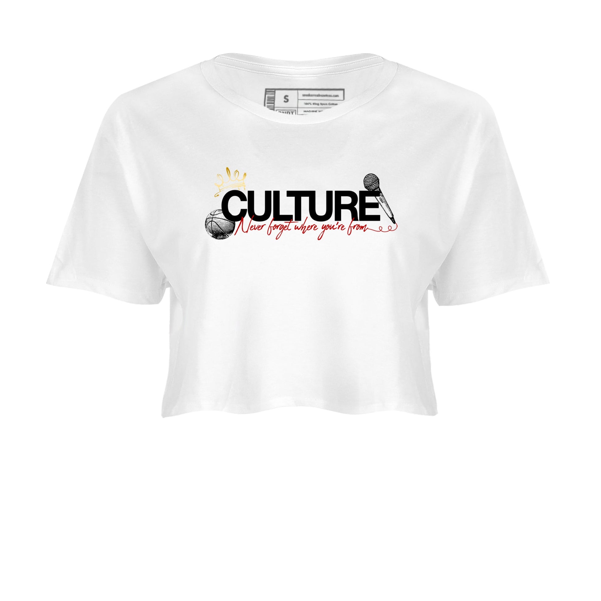 Sneaker match tees – Sneaker Tees To Match Air Jordan 12 Taxi Shoes – Culture Crop T-Shirt White 2