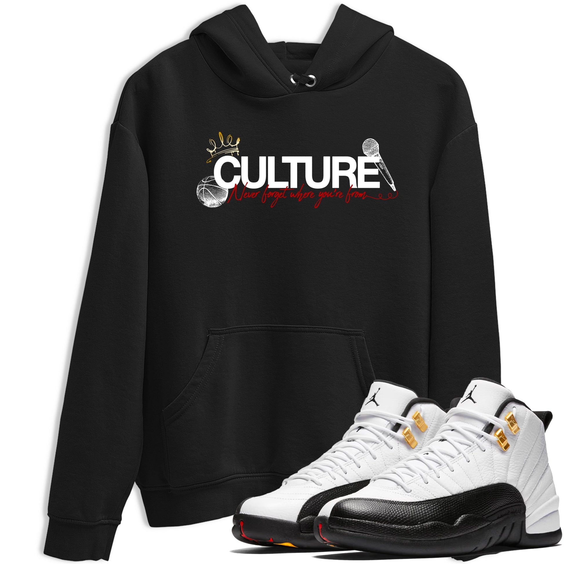 Sneaker match tees – Sneaker Tees To Match Air Jordan 12 Taxi Shoes – Culture Tee Black 1