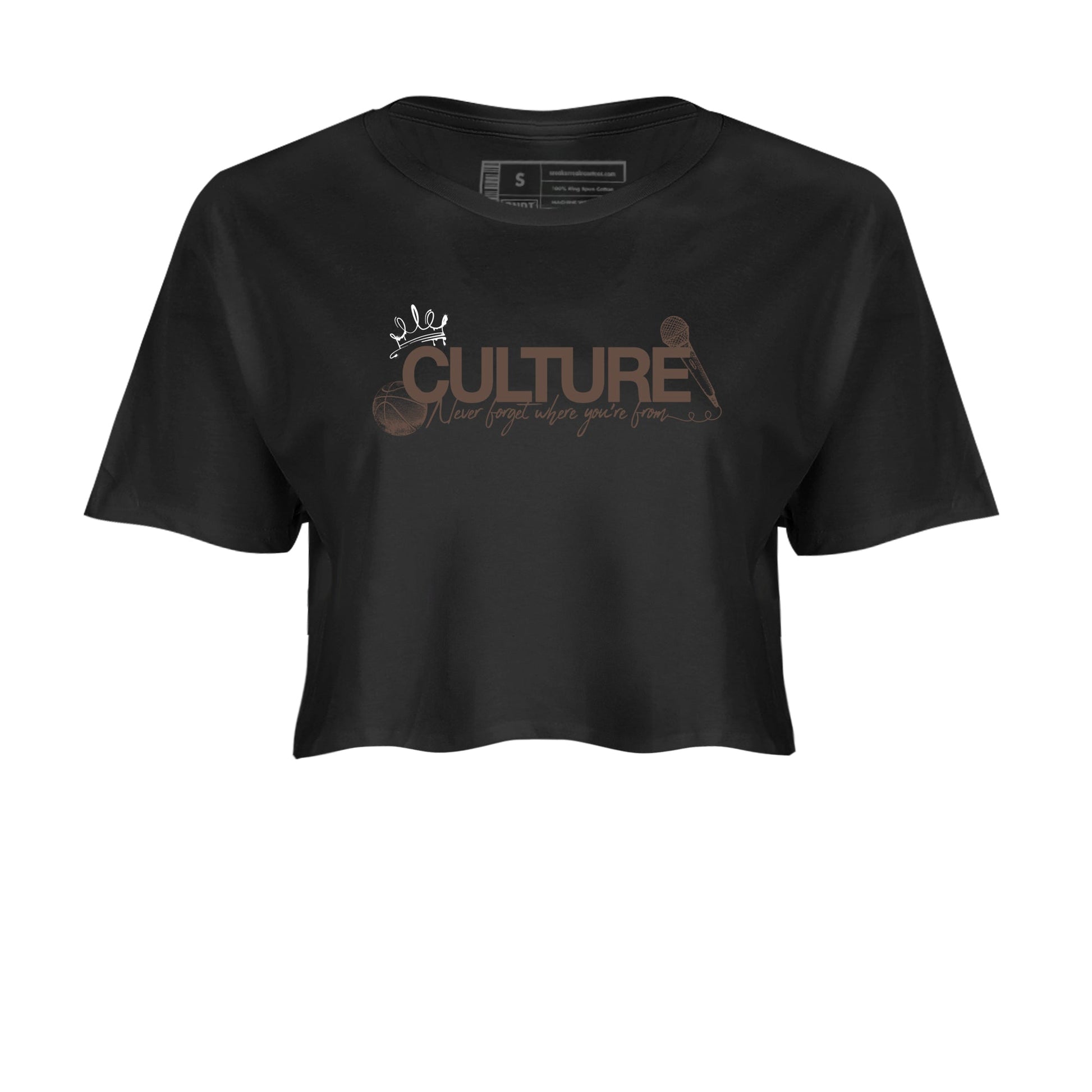 Sneaker match tees – Sneaker Tees To Match Air Jordan 4 Cave Stone Shoes – Culture Crop T-Shirt Black 2