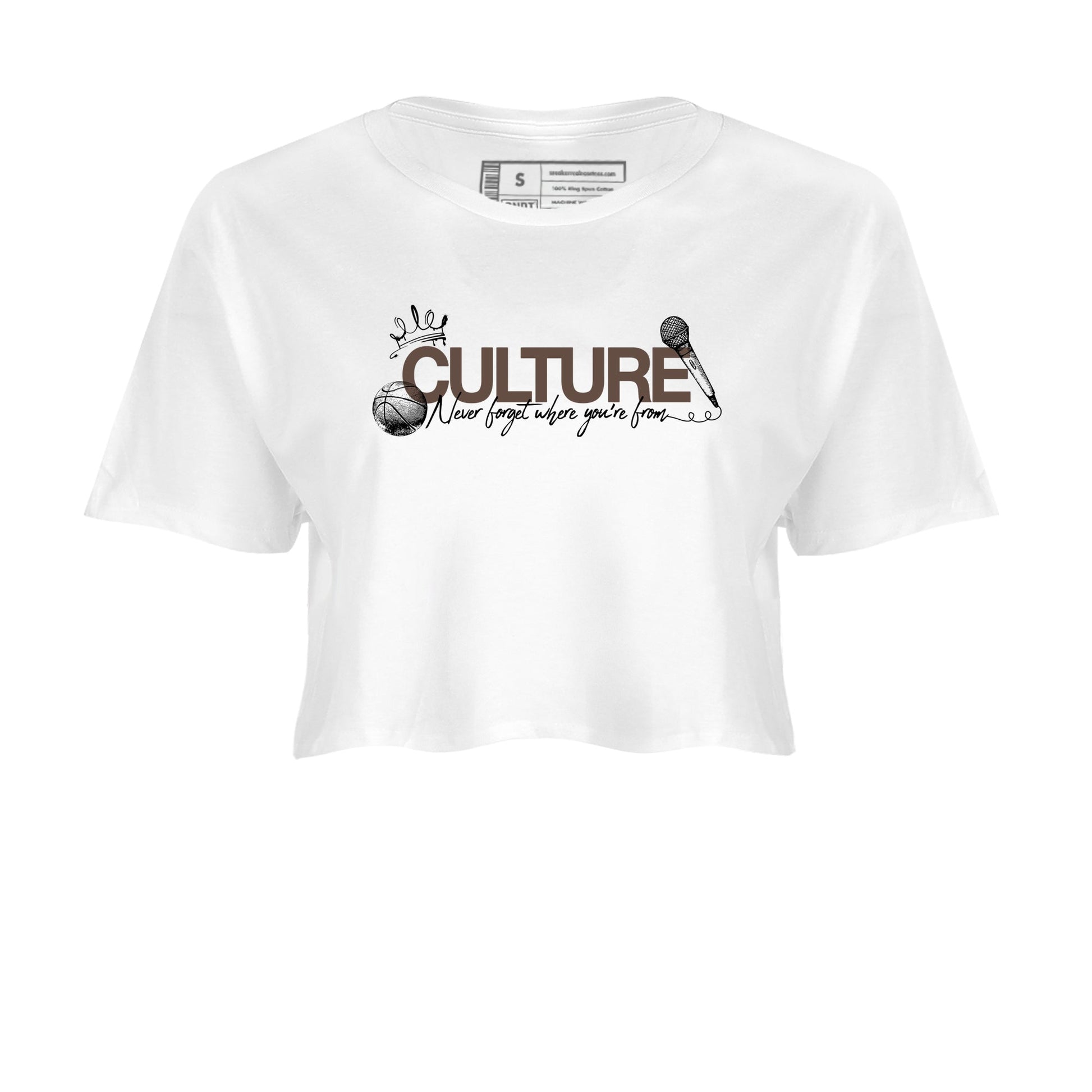 Sneaker match tees – Sneaker Tees To Match Air Jordan 4 Cave Stone Shoes – Culture Crop T-Shirt White 2