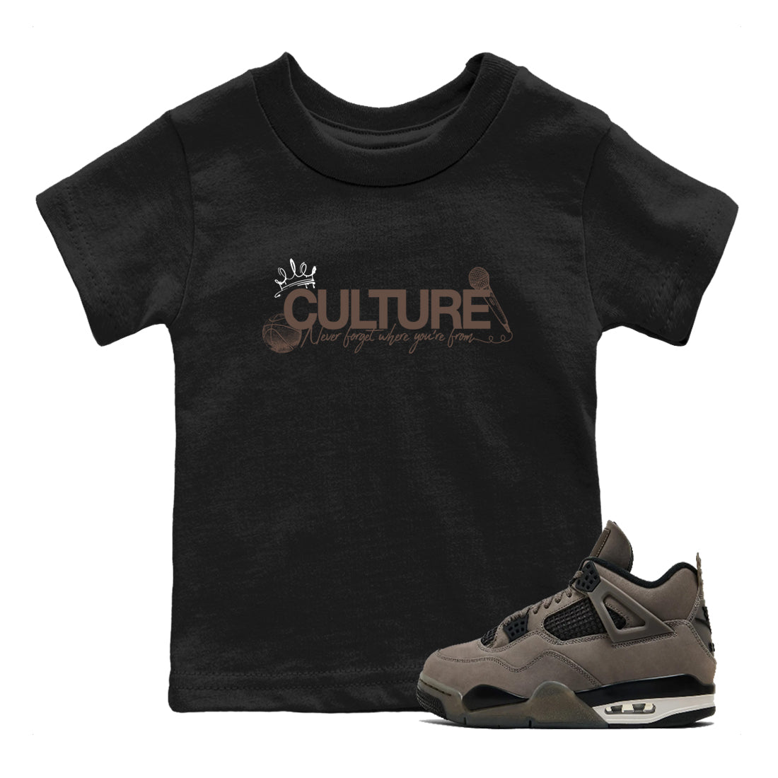 Sneaker match tees – Sneaker Tees To Match Air Jordan 4 Cave Stone Shoes – Culture Kids T-Shirt Black 1