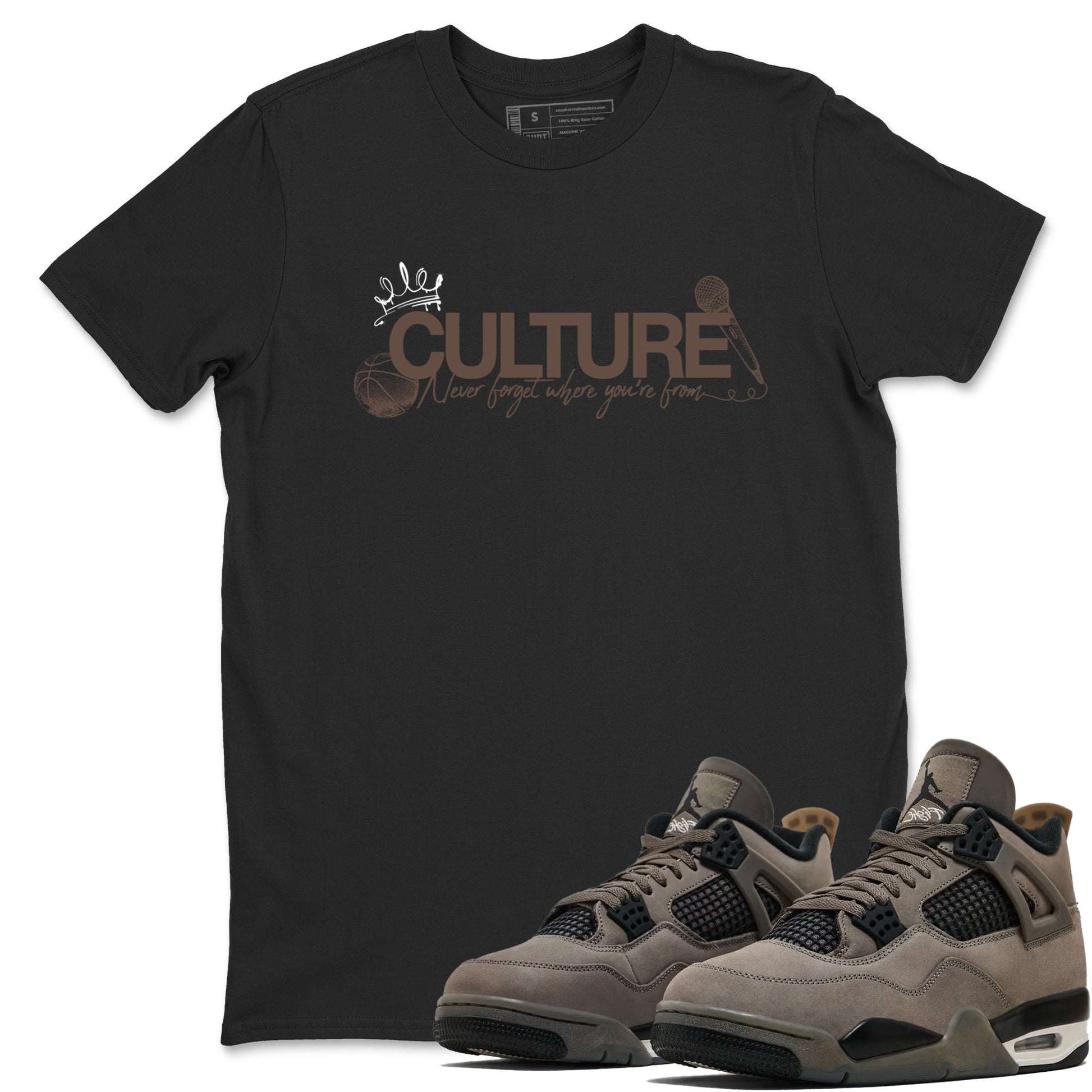 Sneaker match tees – Sneaker Tees To Match Air Jordan 4 Cave Stone Shoes – Culture Tee Black 1