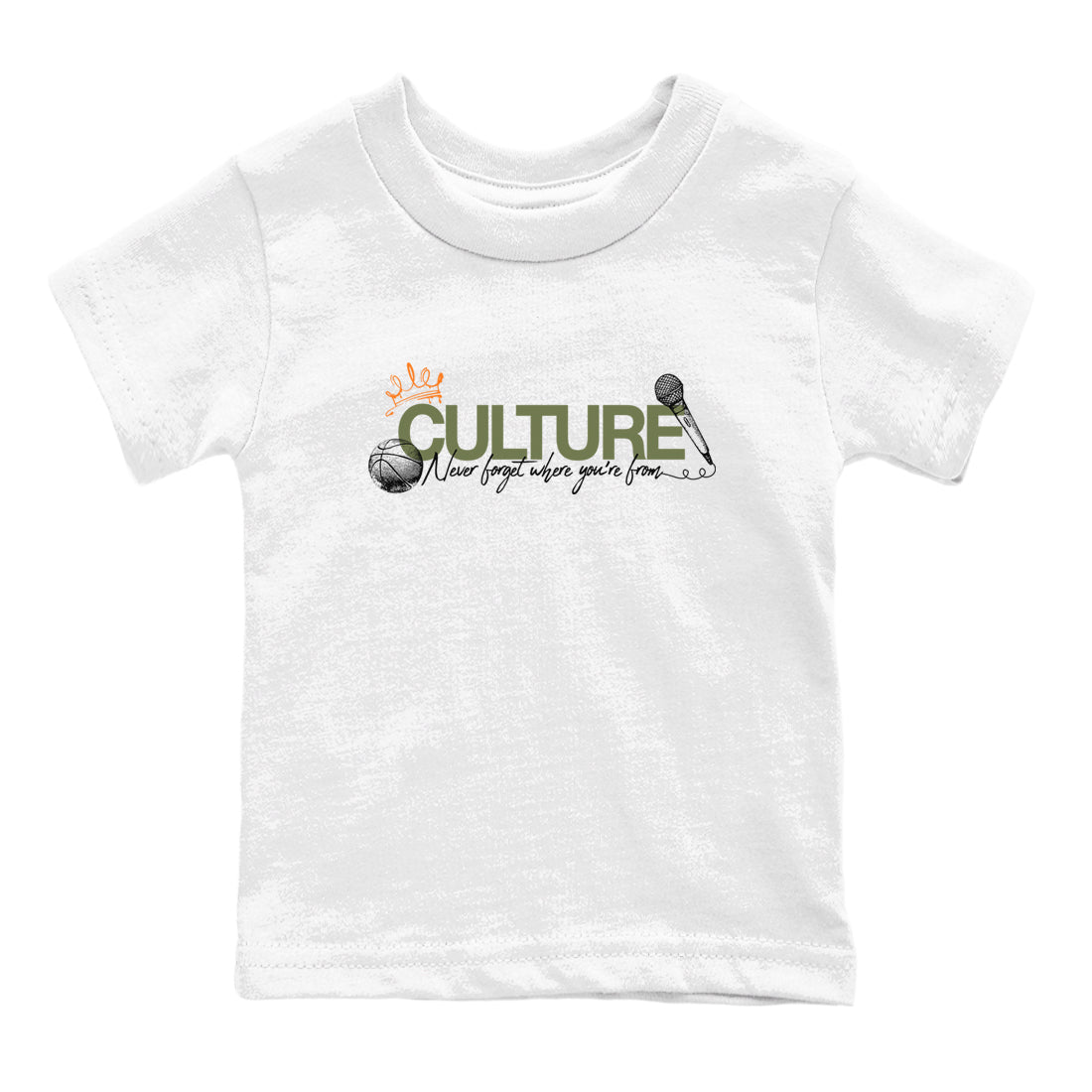 Sneaker match tees – Sneaker Tees To Match Undefeated inspired colorways Air Jordan 4 OG Olive Shoes – Culture Kids T-Shirt White 2