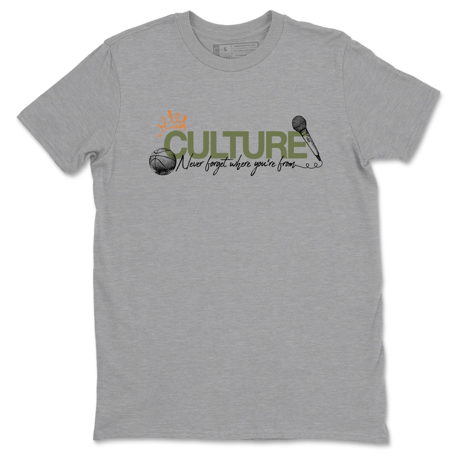 Sneaker match tees – Sneaker Tees To Match Undefeated inspired colorways Air Jordan 4 OG Olive Shoes – Culture Tee Heather Grey 2